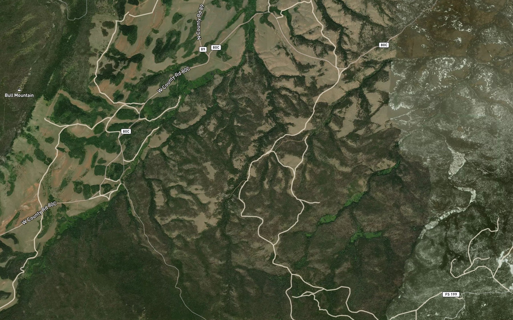 Satellite map of the Wilson Ditch