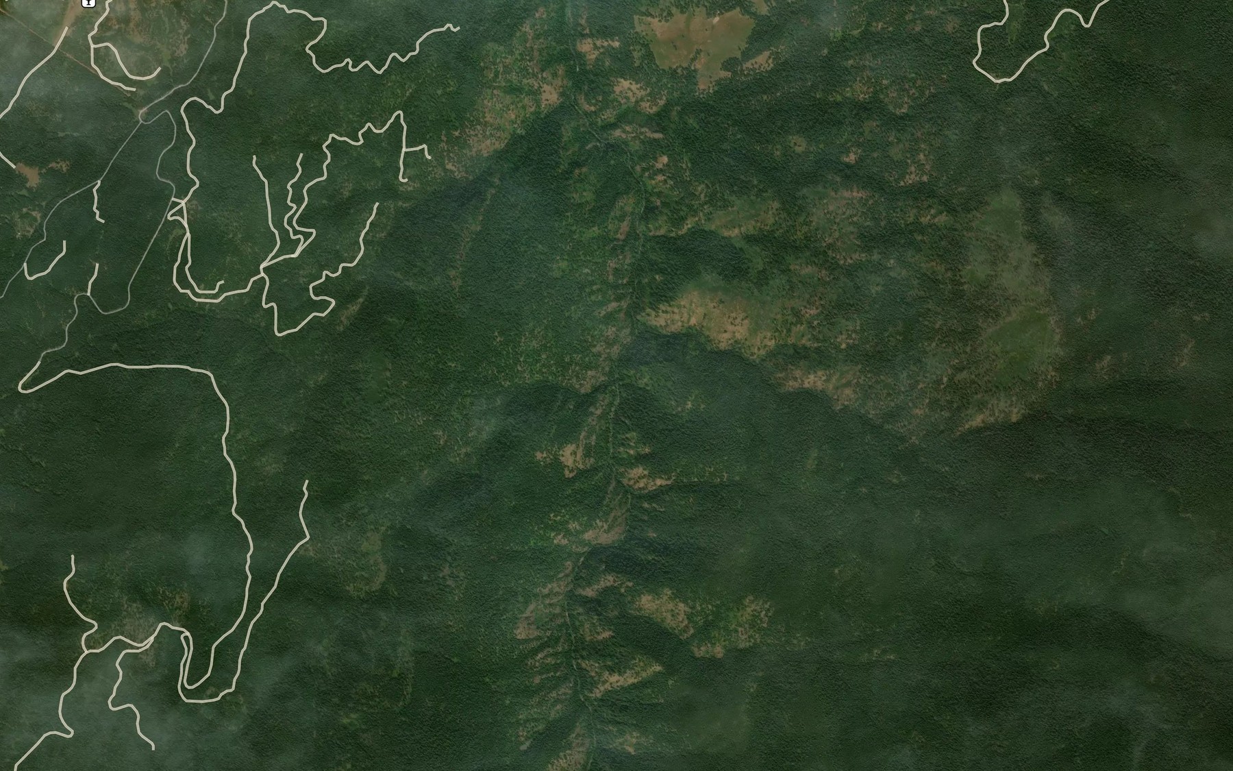 Satellite map of the Trout Creek