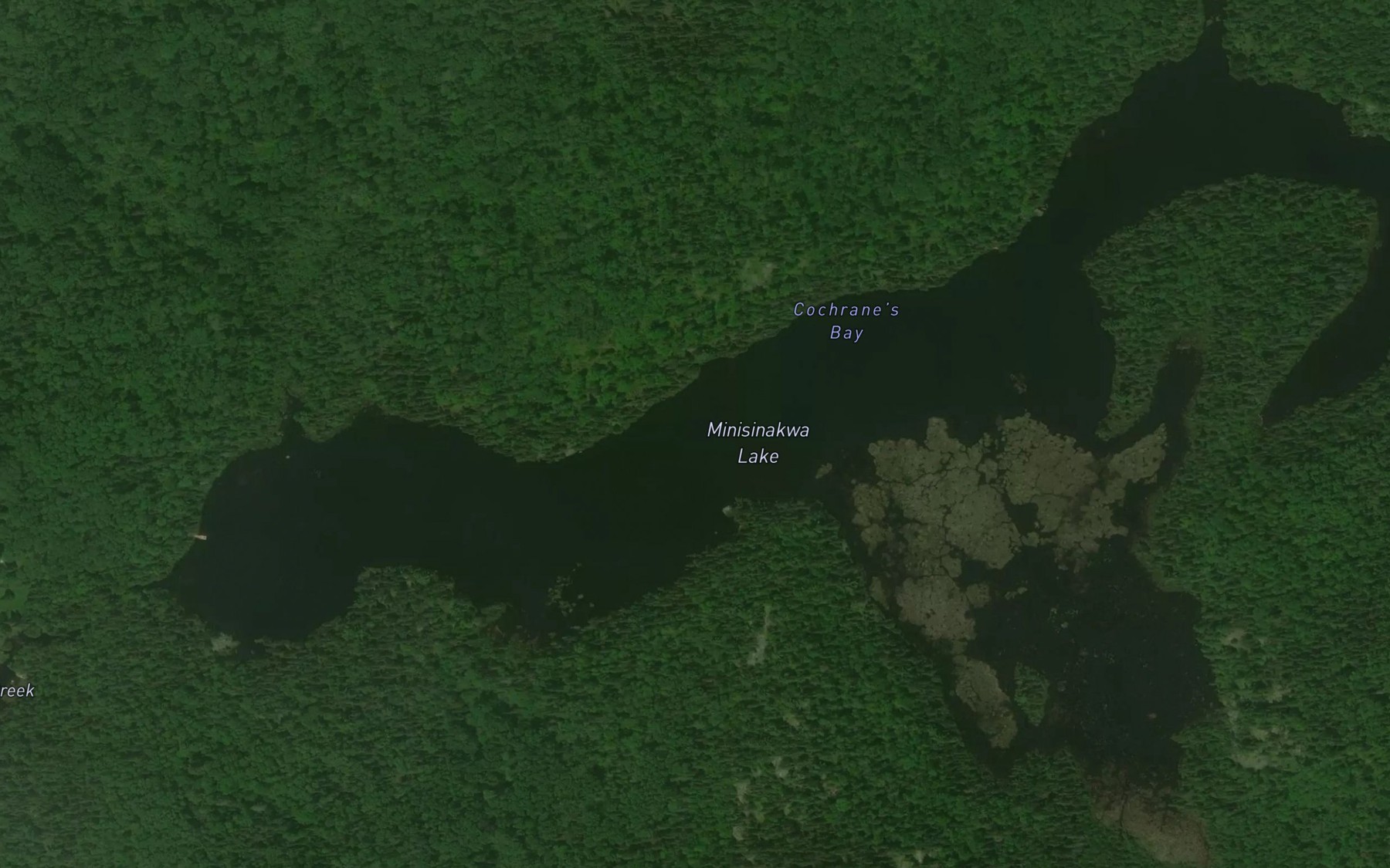 Satellite map of the Cochrane's Bay