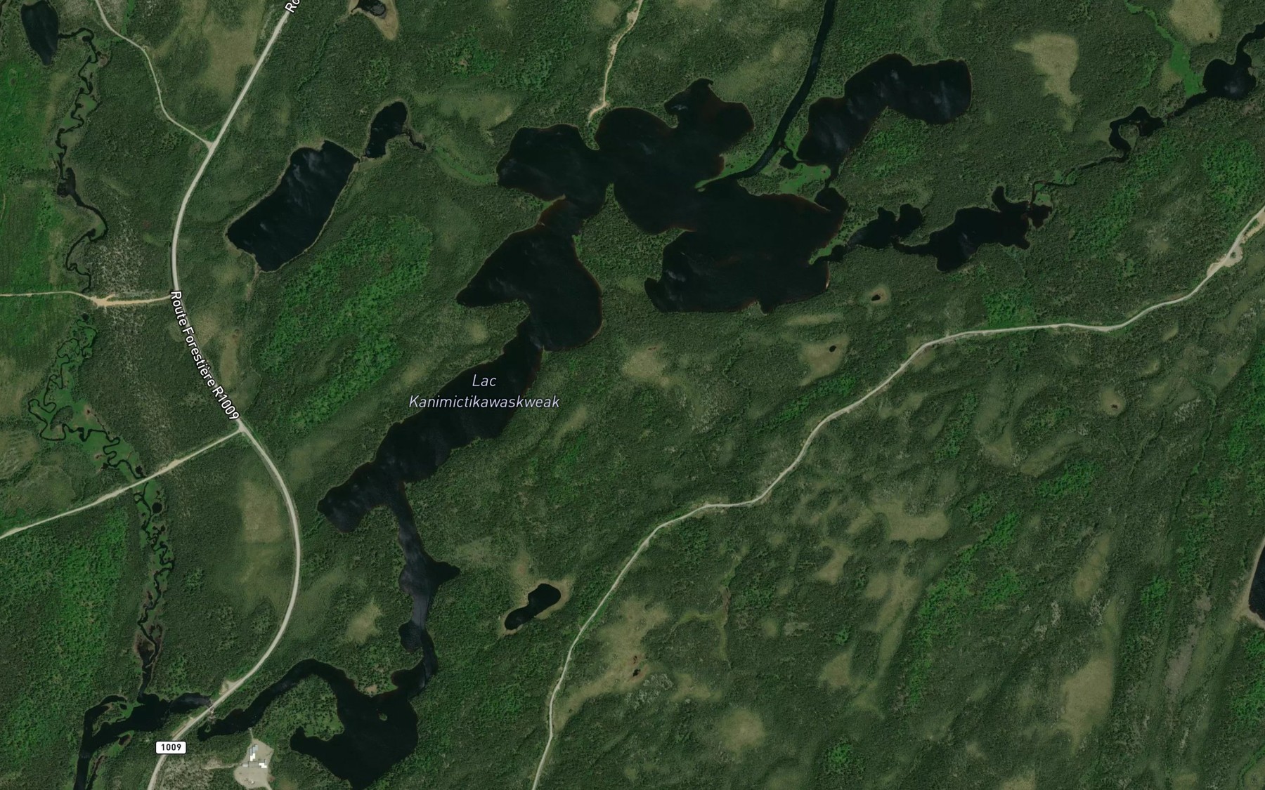 Satellite map of the Lac Kanimictikawaskweak