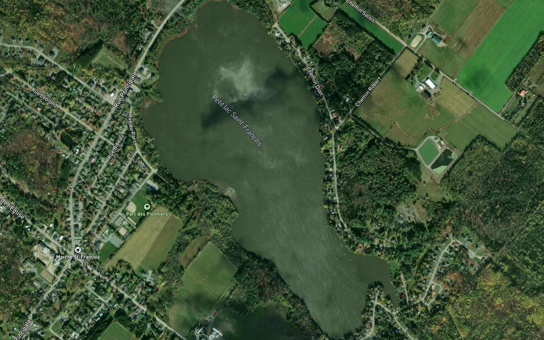Satellite map of the Petit lac Saint-Francois