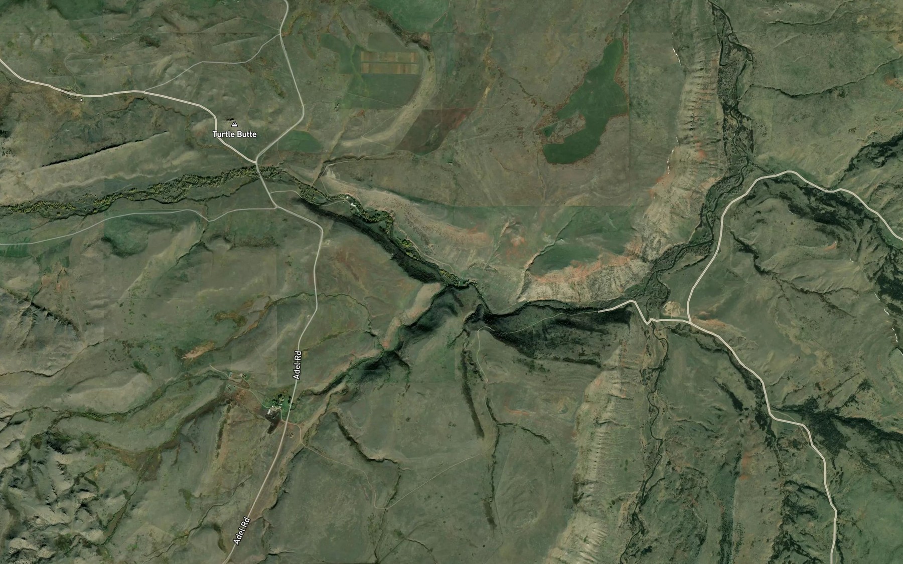 Satellite map of the Allen Creek
