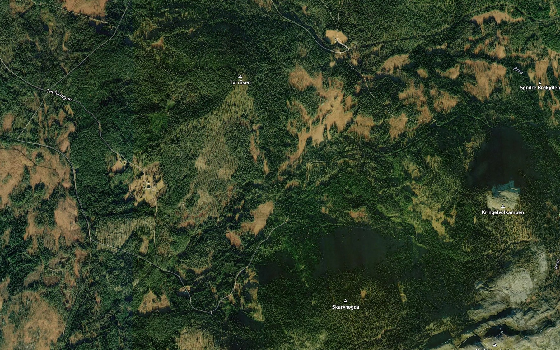 Satellite map of the Mosevadet