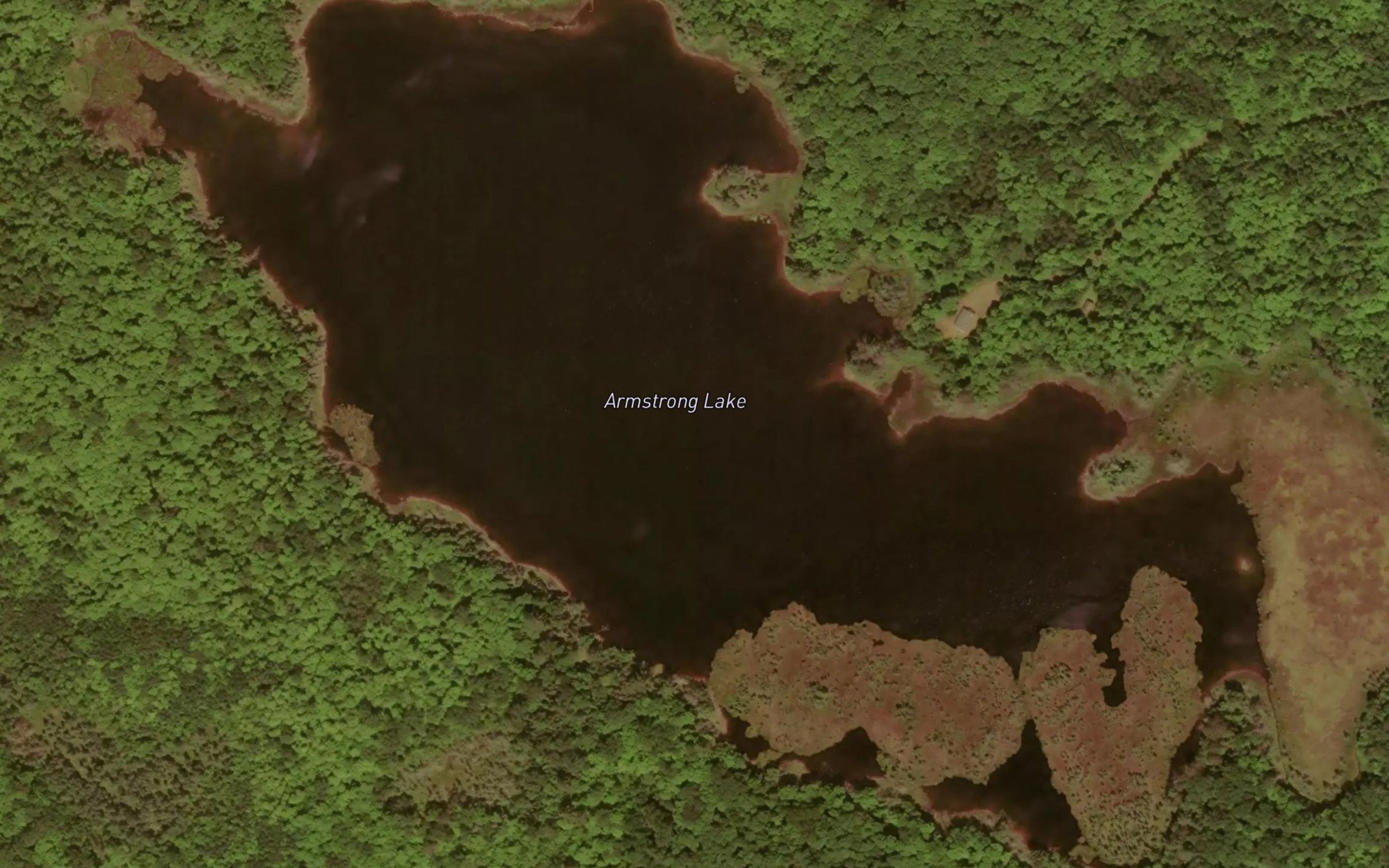 Satellite map of the Armstrong Lake