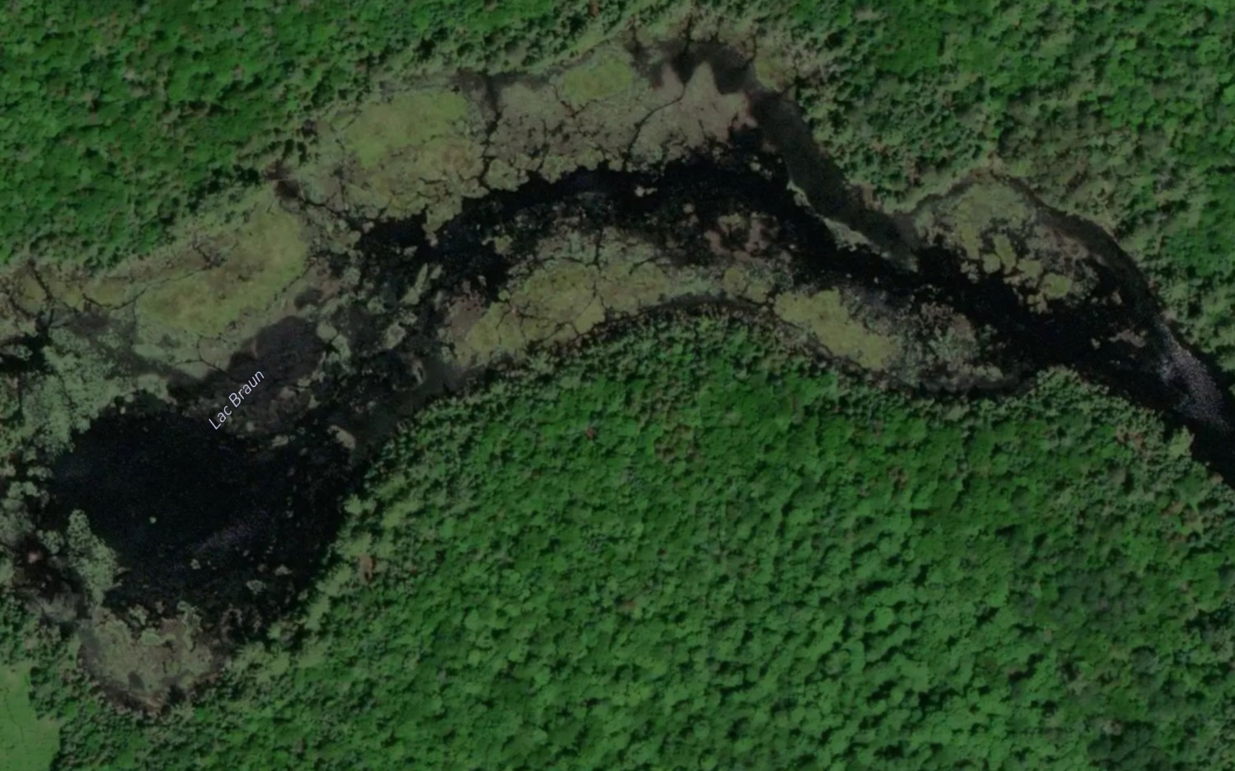 Satellite map of the Lac Braun
