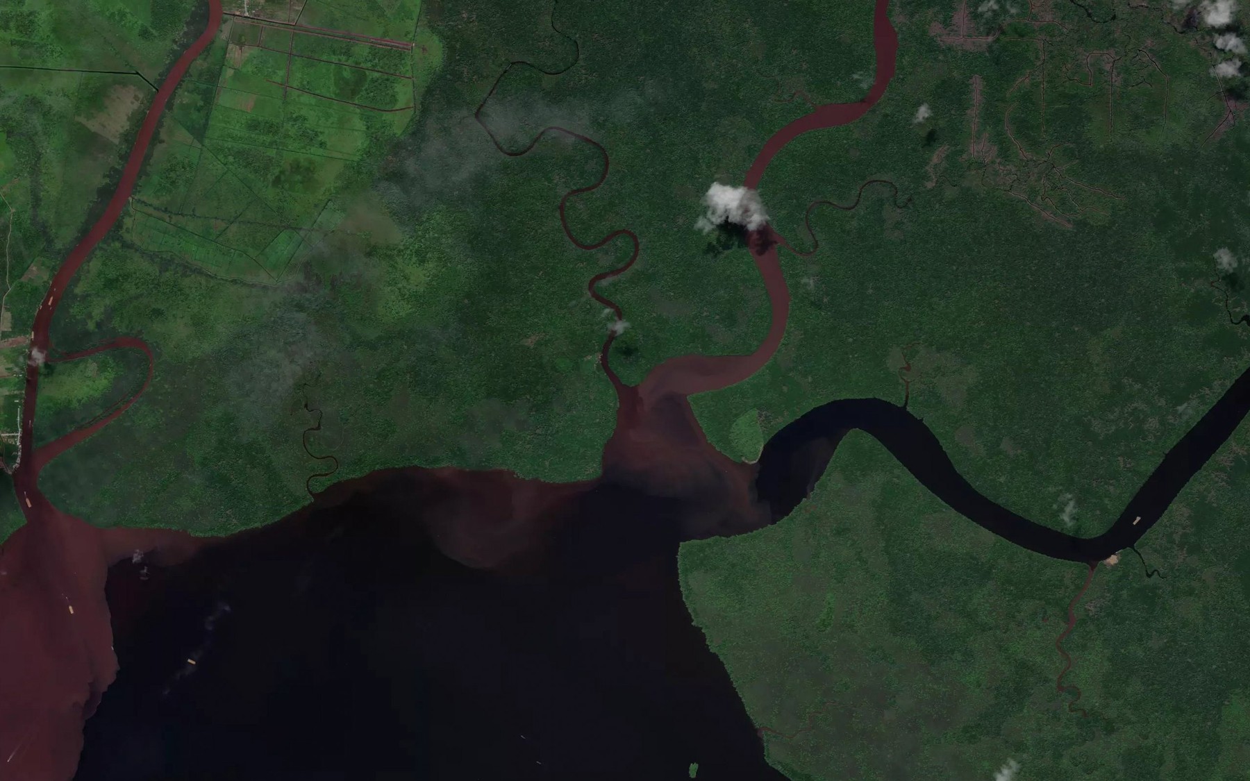 Satellite map of the Sungai Temijang