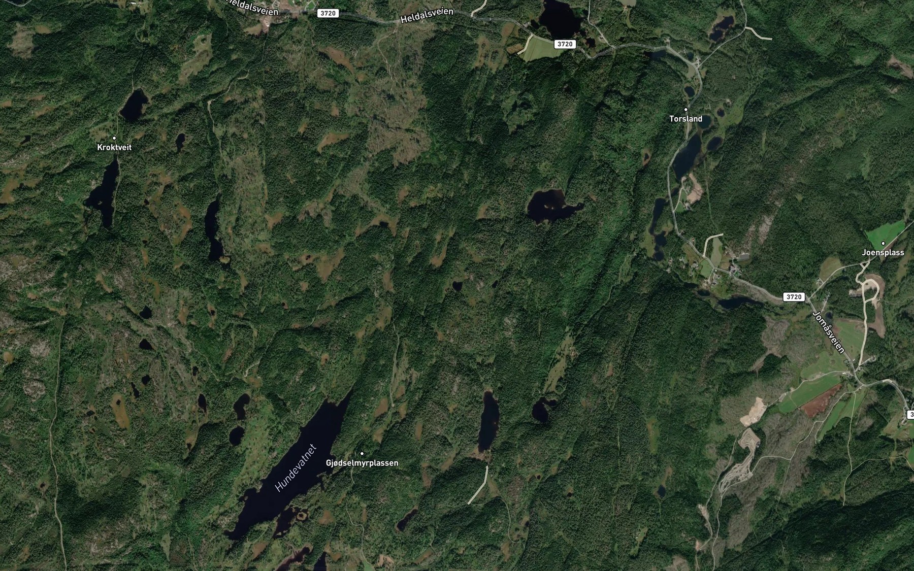 Satellite map of the Beltetjonn