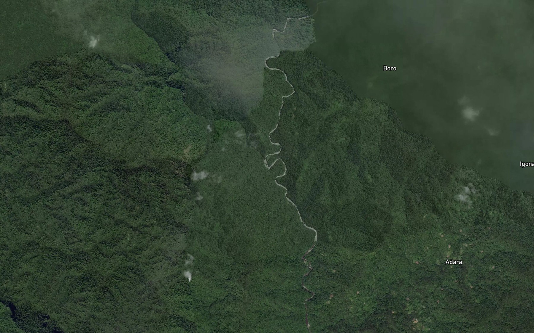 Satellite map of the Adai River