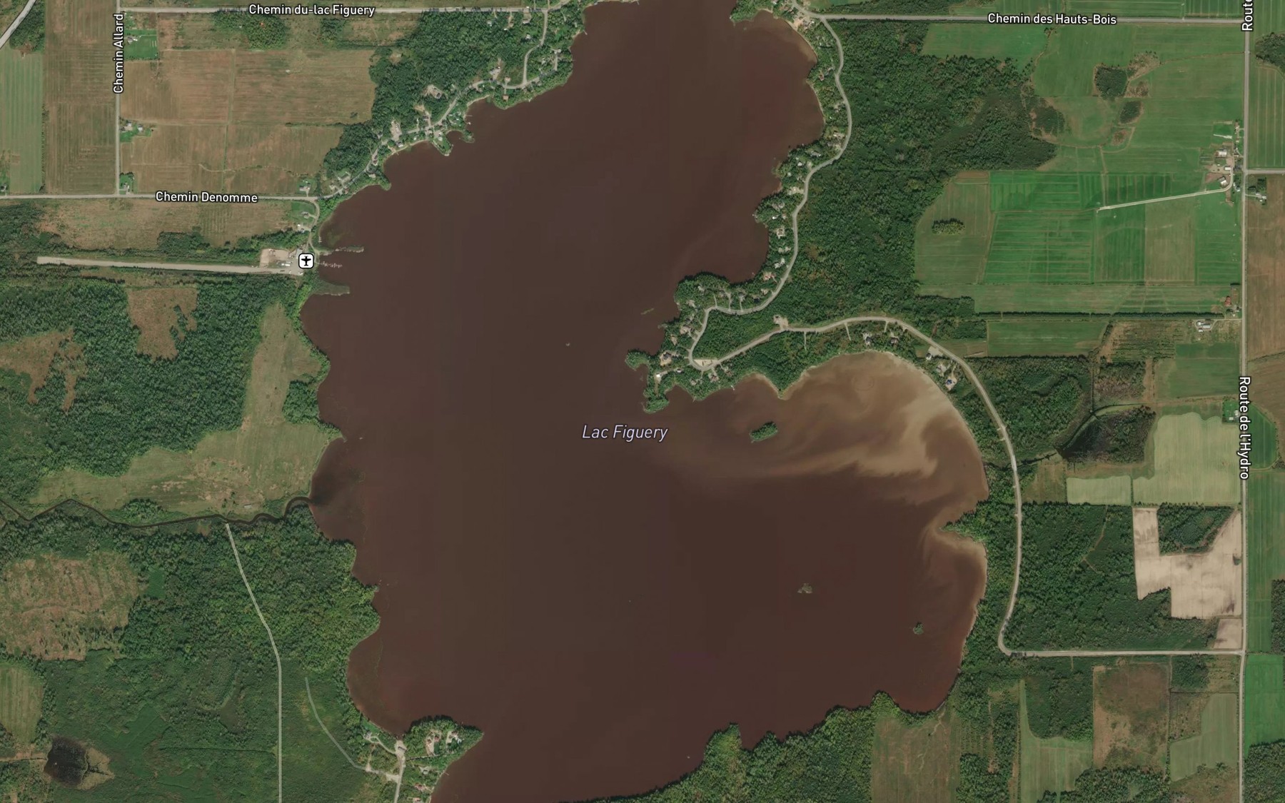 Satellite map of the Lac Figuery