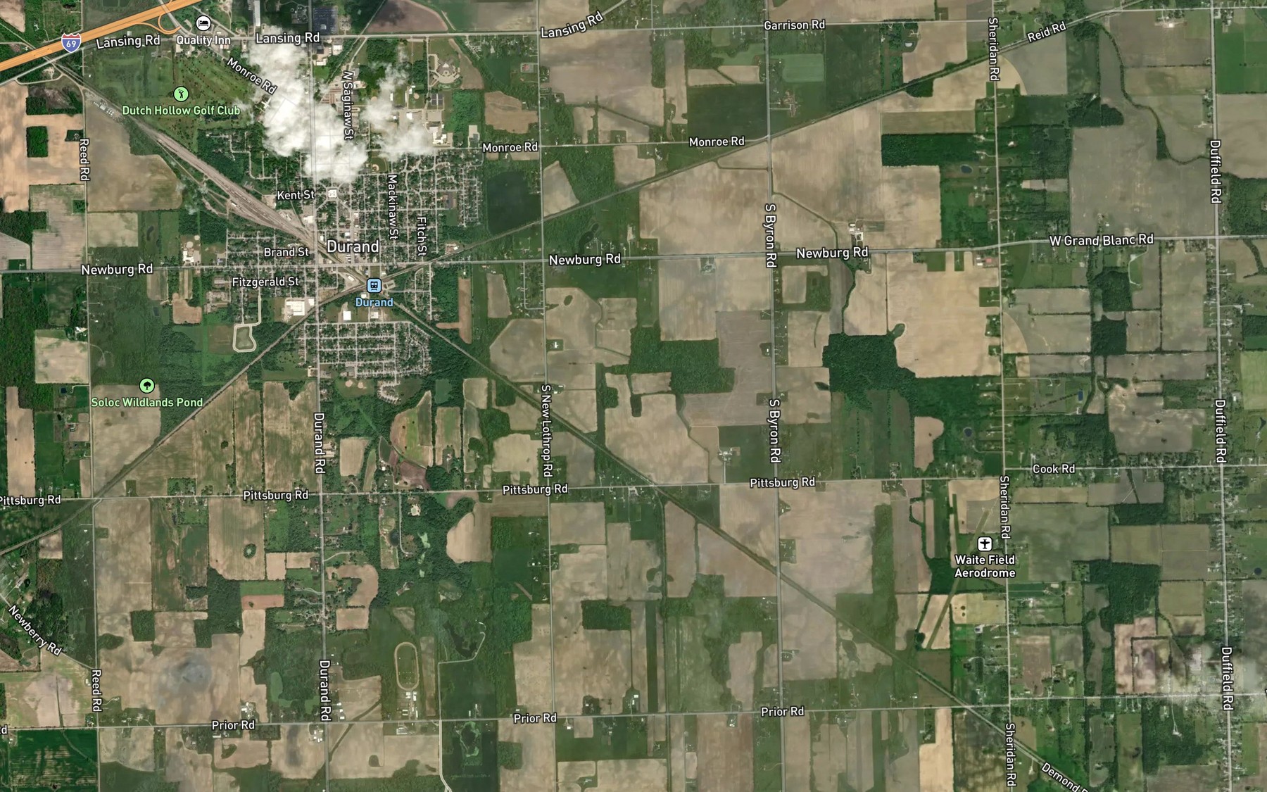 Satellite map of the Fullmer Drain