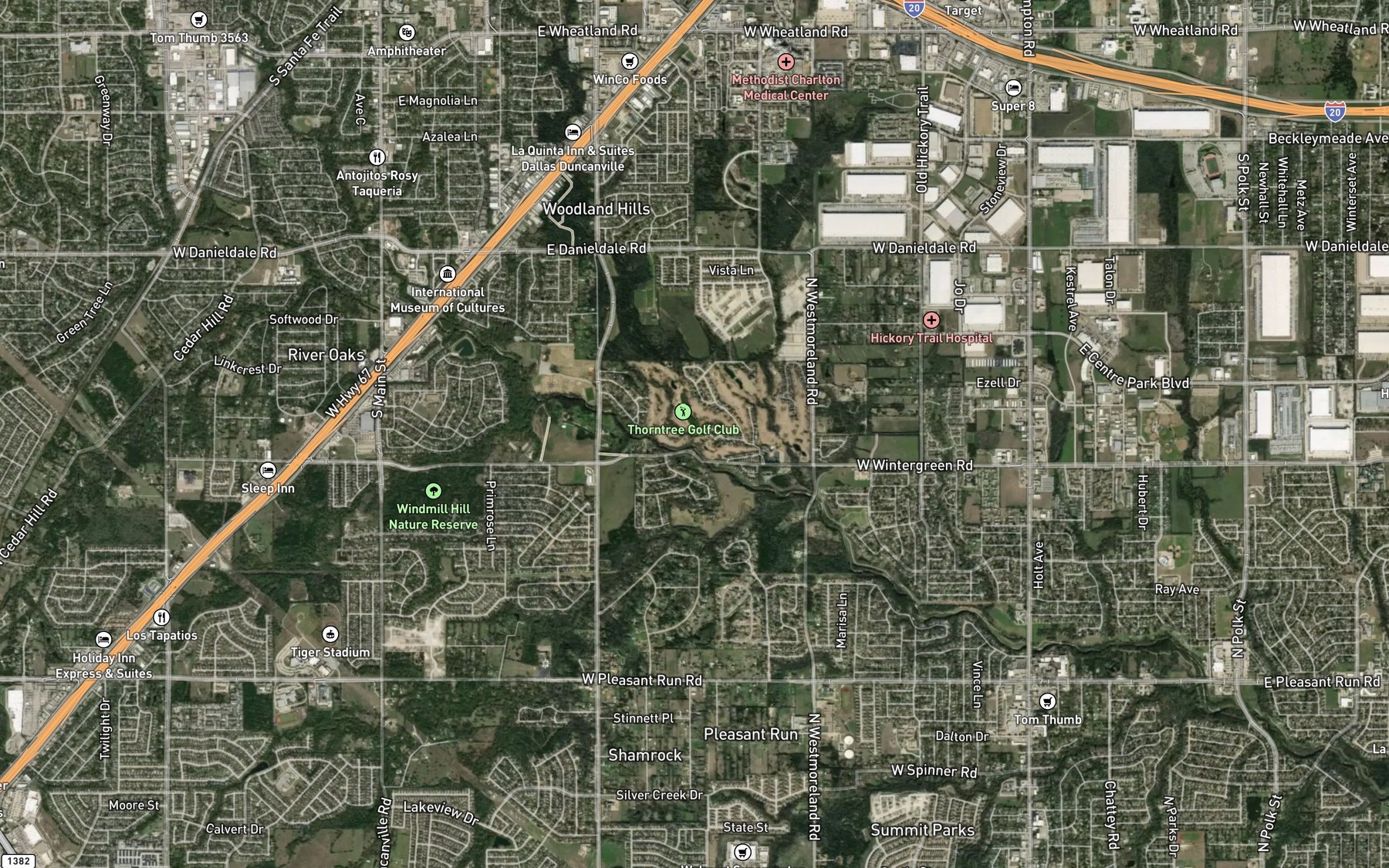 Satellite map of the Mauk Branch