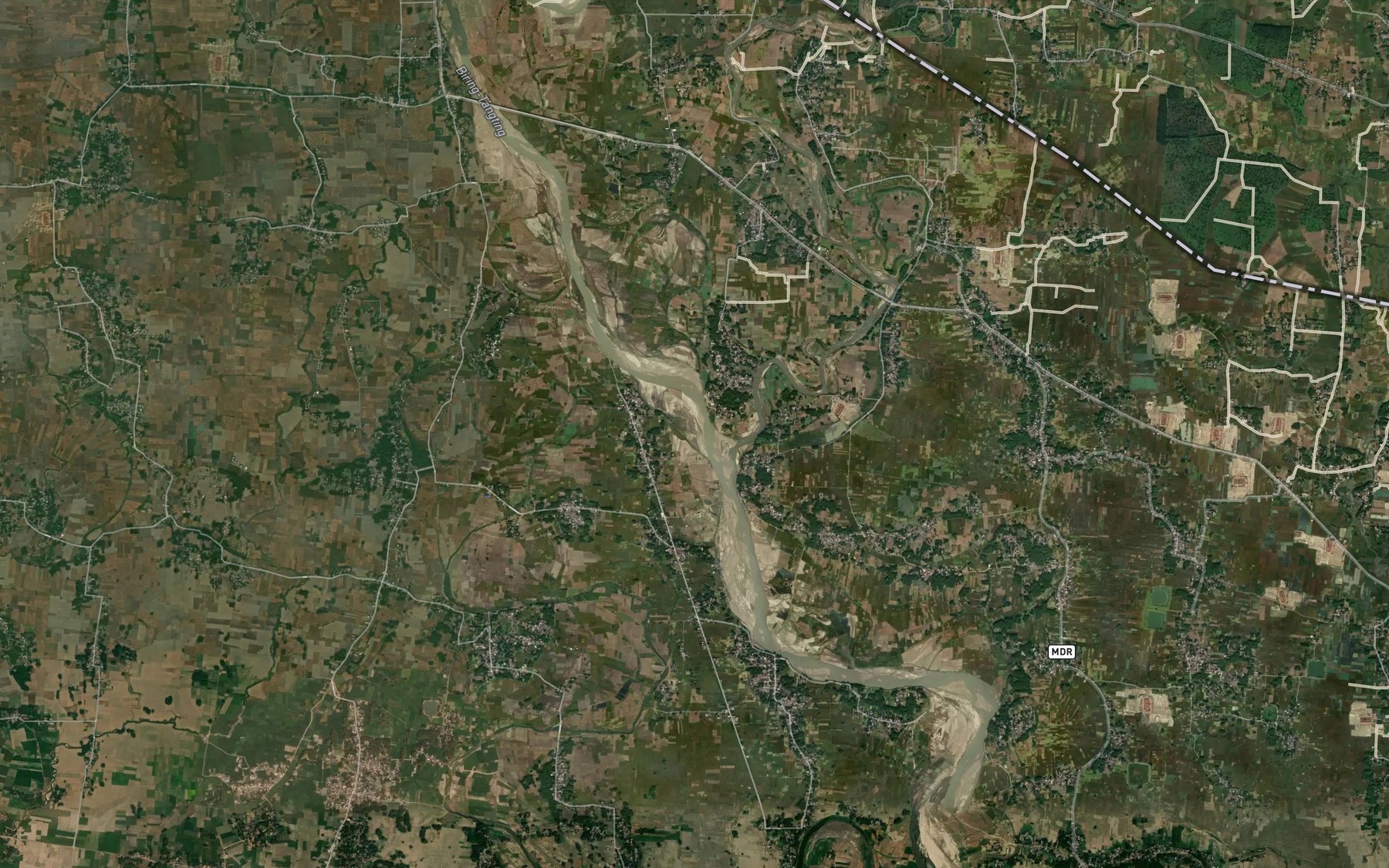 Satellite map of the Burhi Kankai Nadi