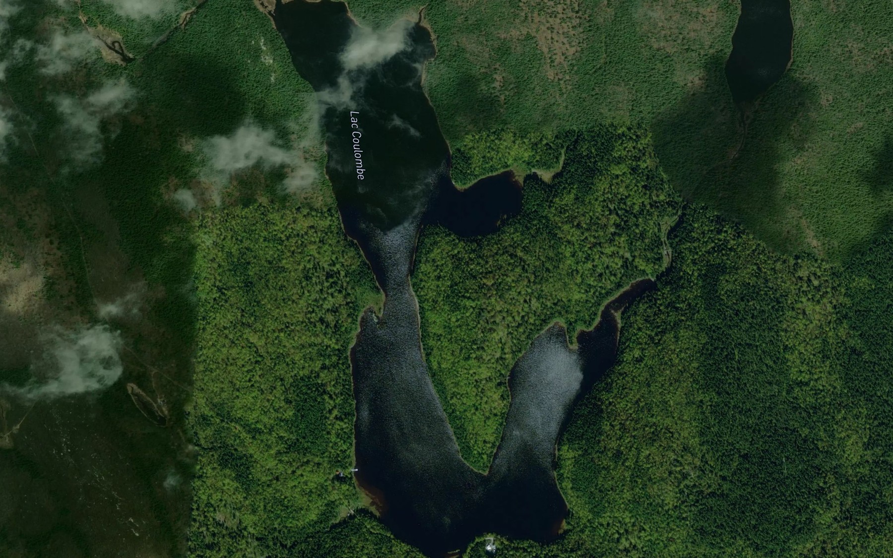 Satellite map of the Lac Coulombe