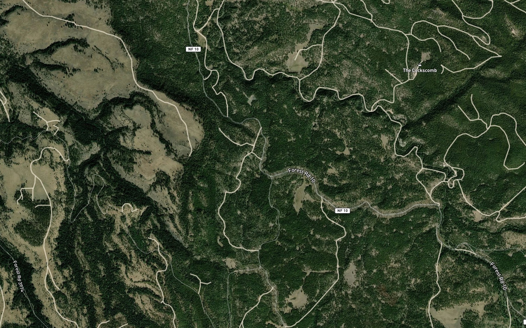 Satellite map of the Mote Spring
