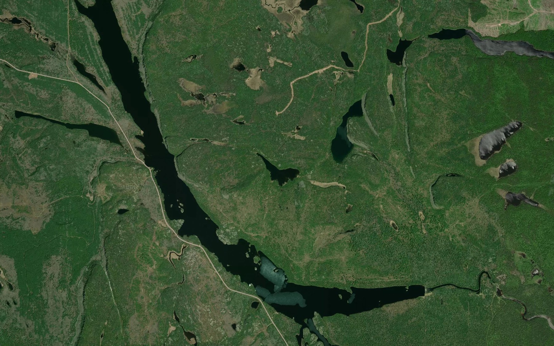 Satellite map of the Rat Lake
