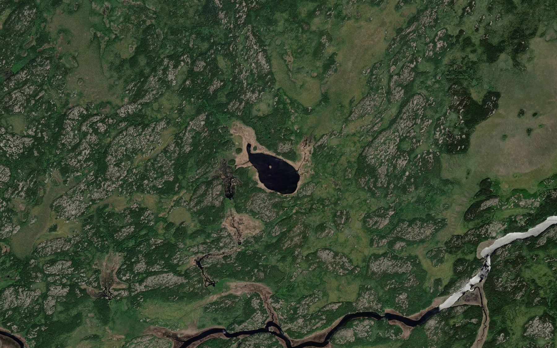 Satellite map of the Nootinitoowuk Lake