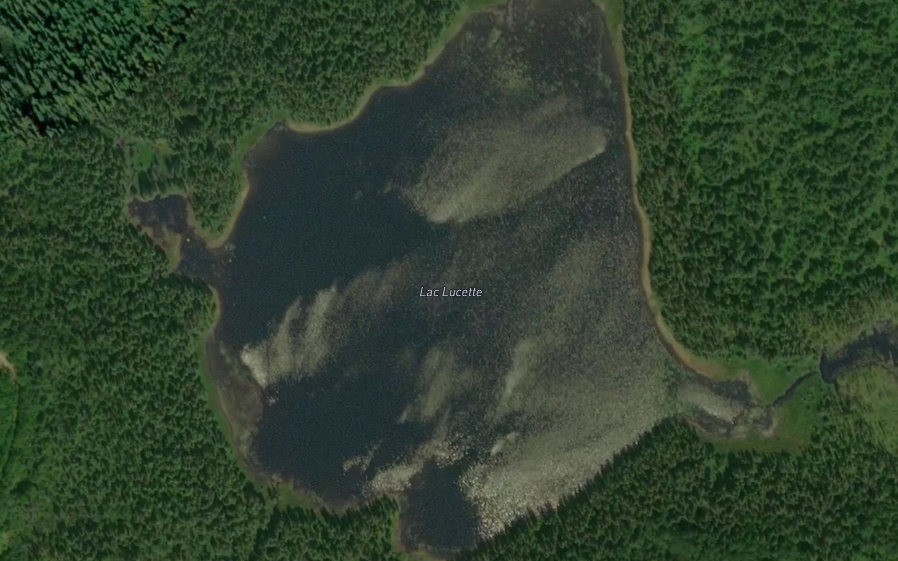 Satellite map of the Lac Lucette