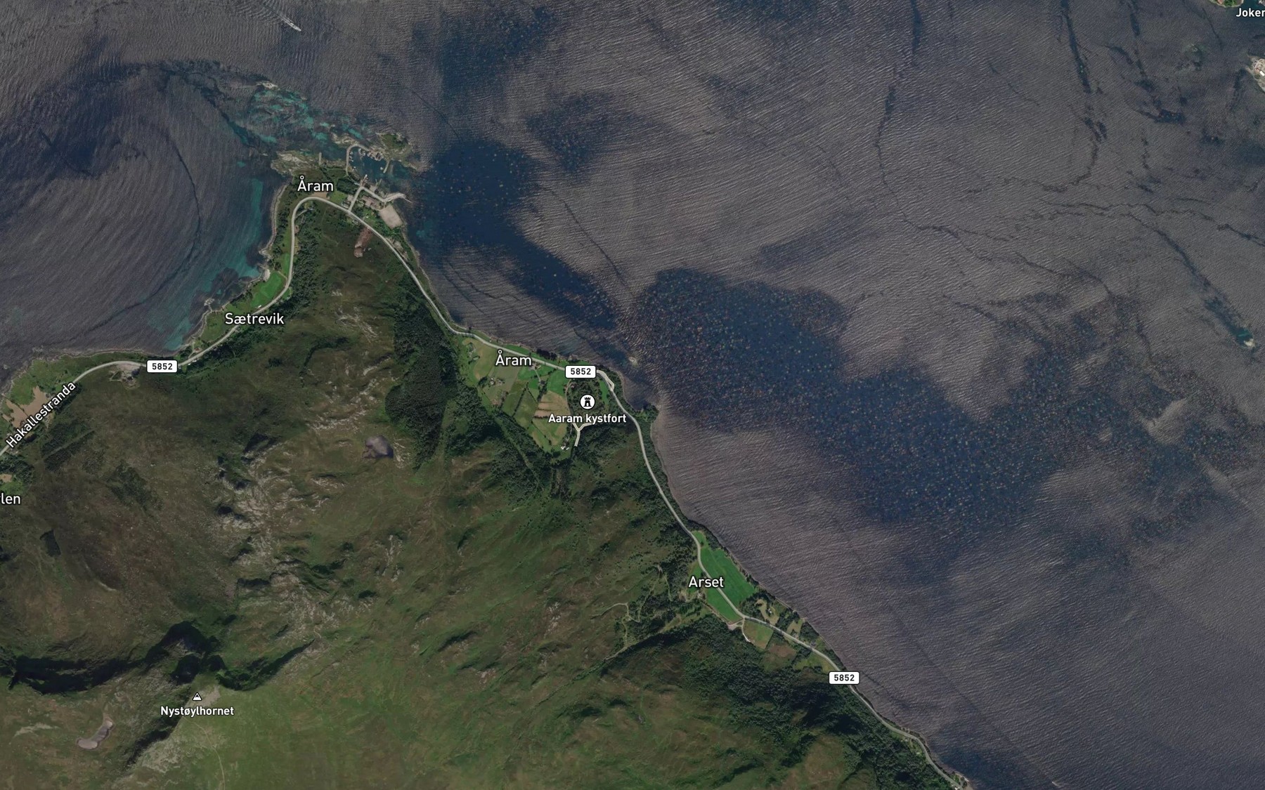 Satellite map of the Espenesvika