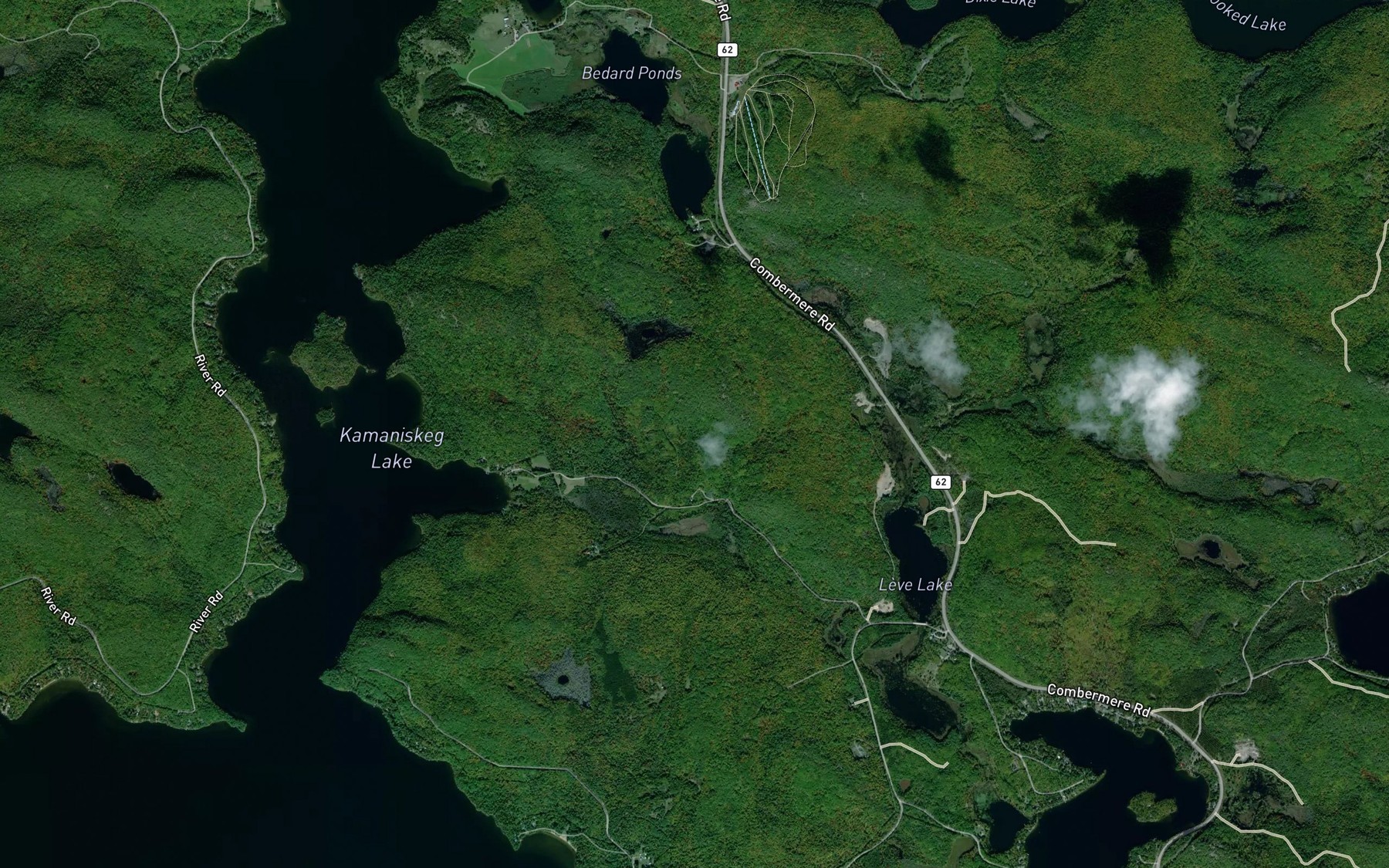 Satellite map of the Bills Pond