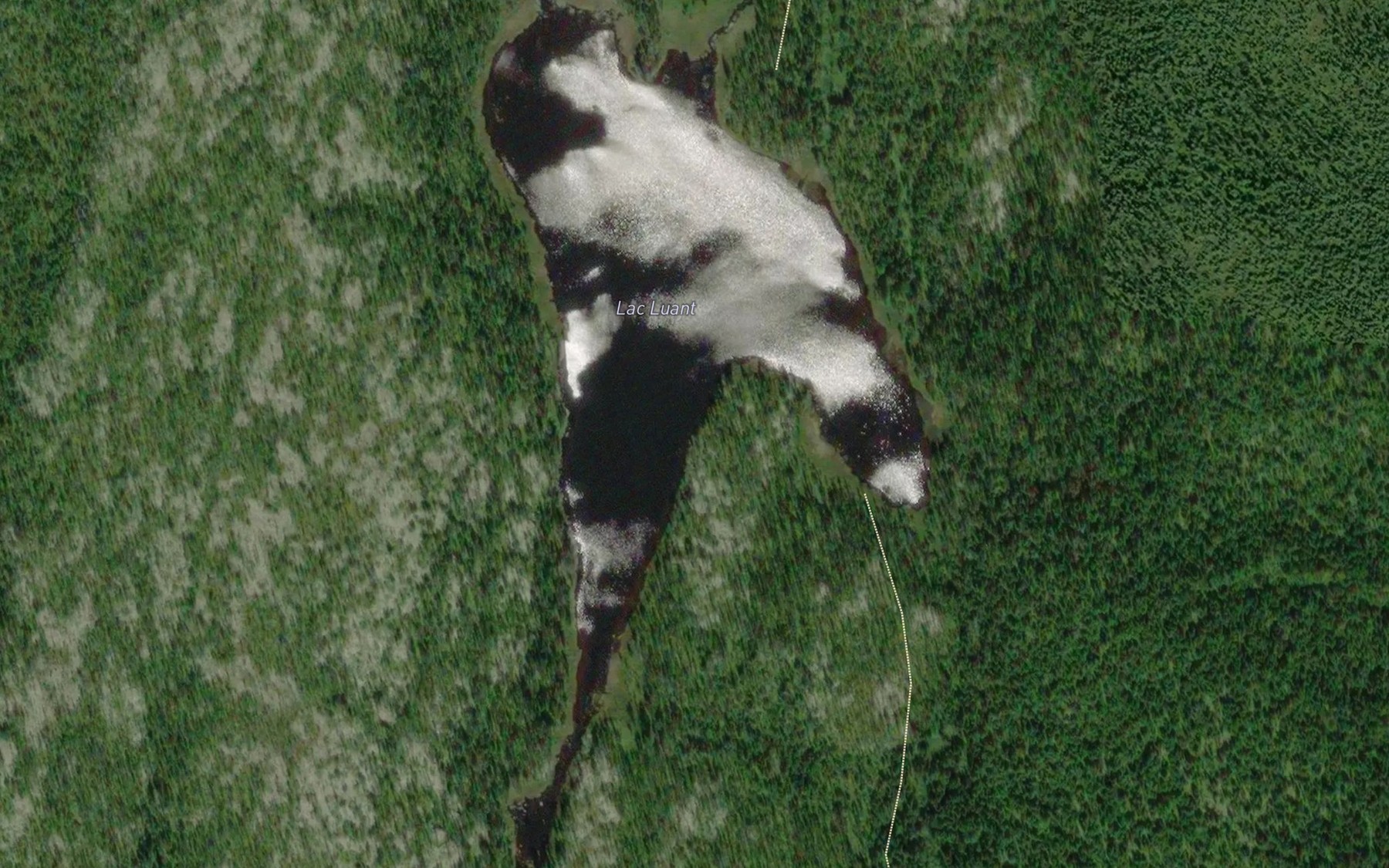 Satellite map of the Lac Luant