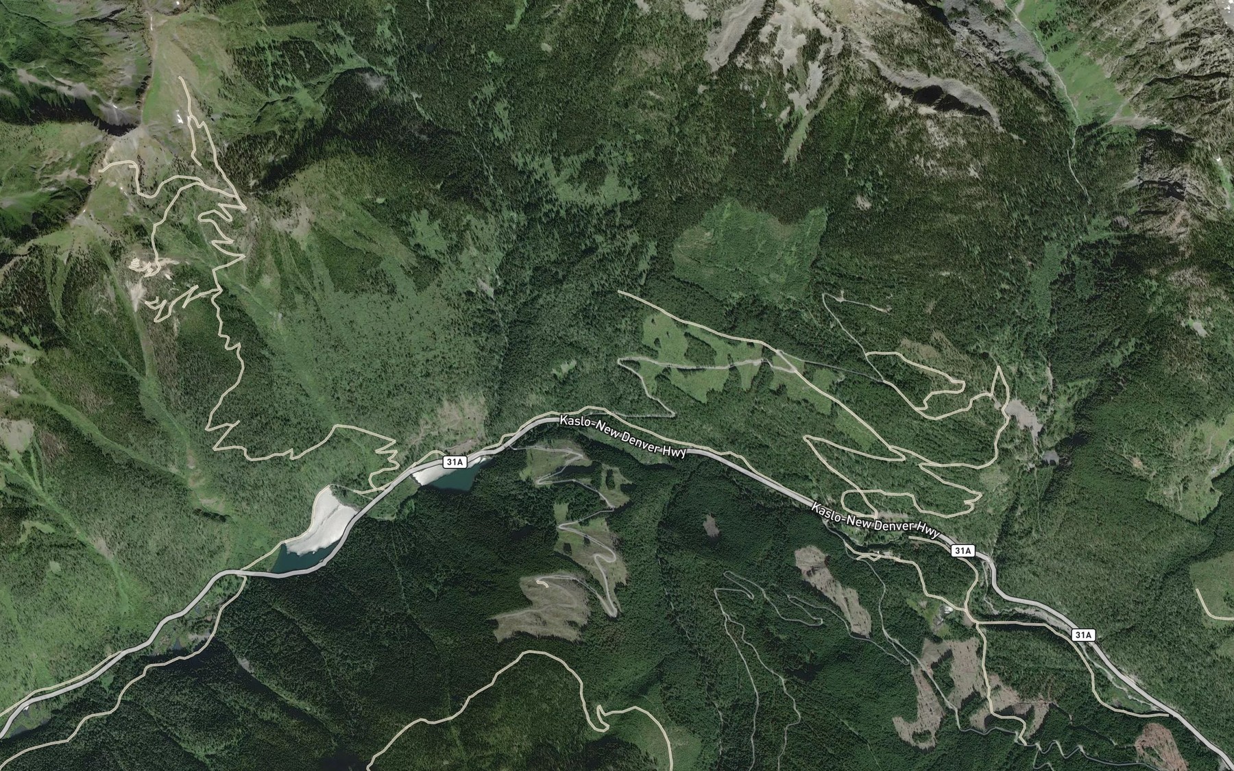 Satellite map of the Stenson Creek