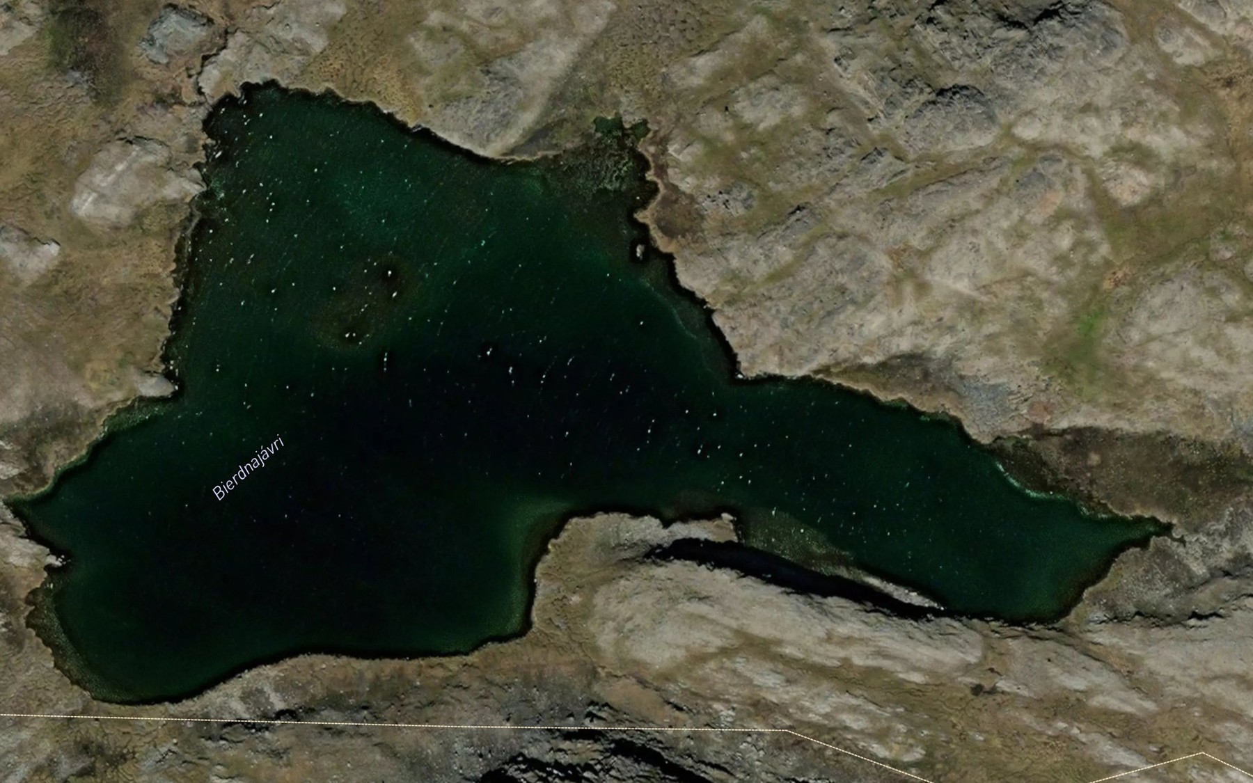 Satellite map of the Bierdnajavri
