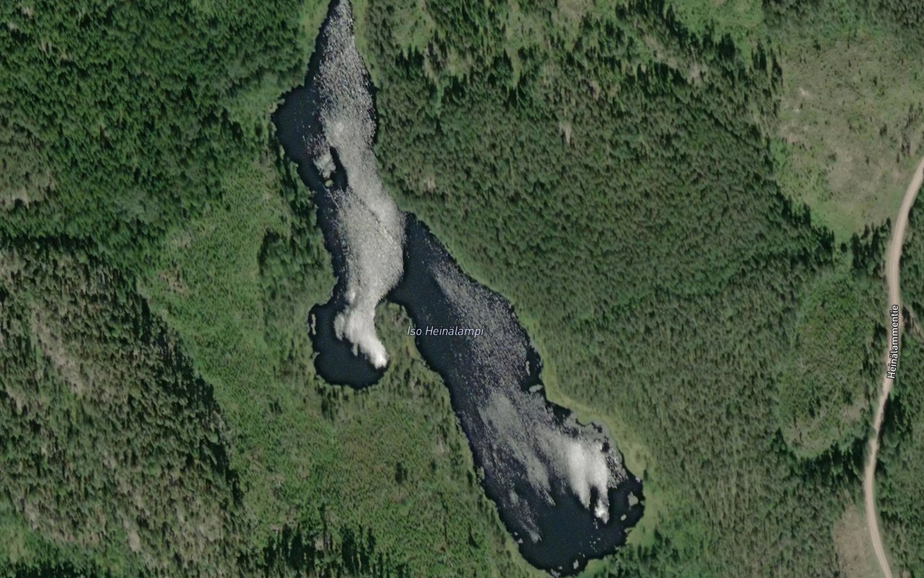Satellite map of the Iso Heinalampi