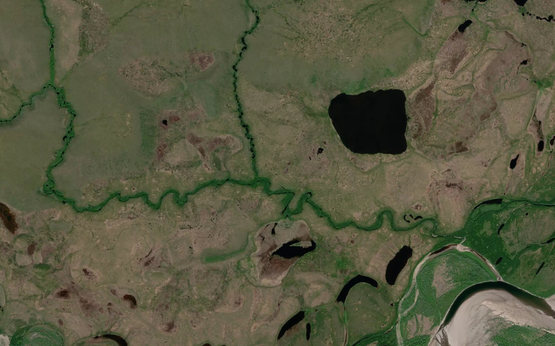 Satellite map of the Roger Creek