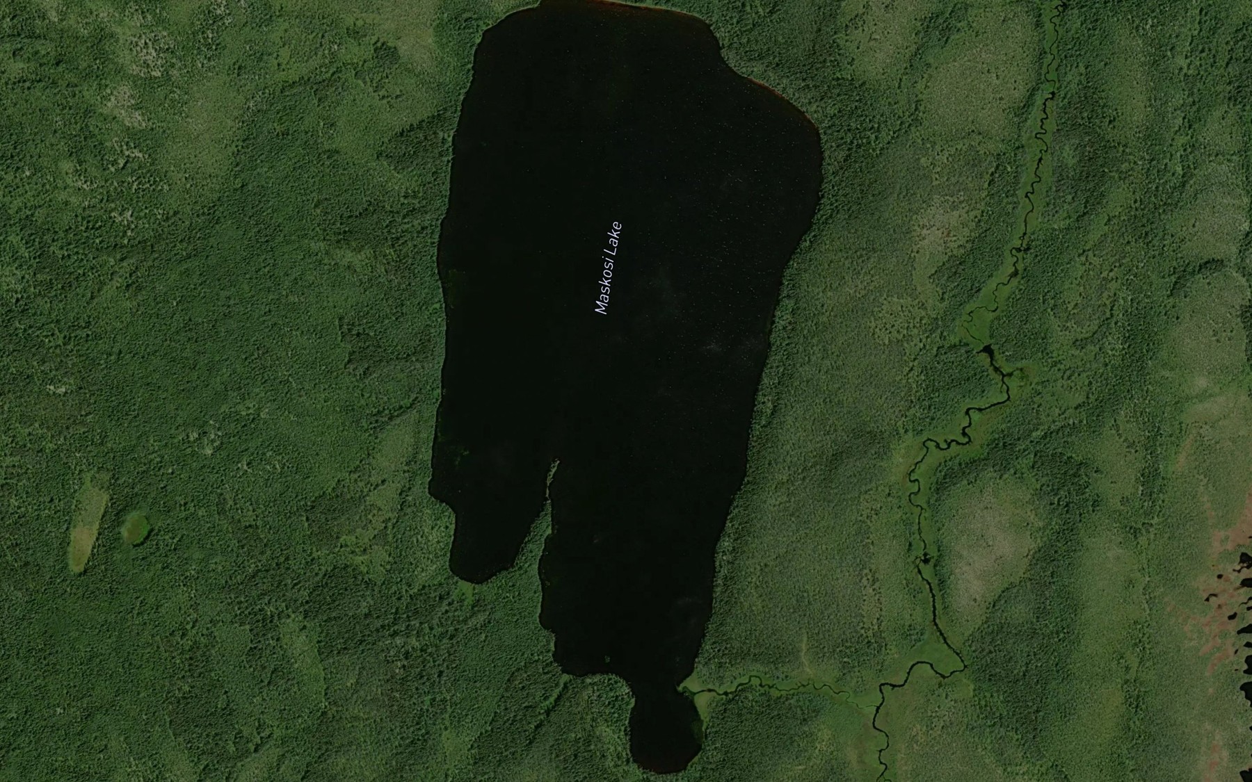 Satellite map of the Maskosi Lake