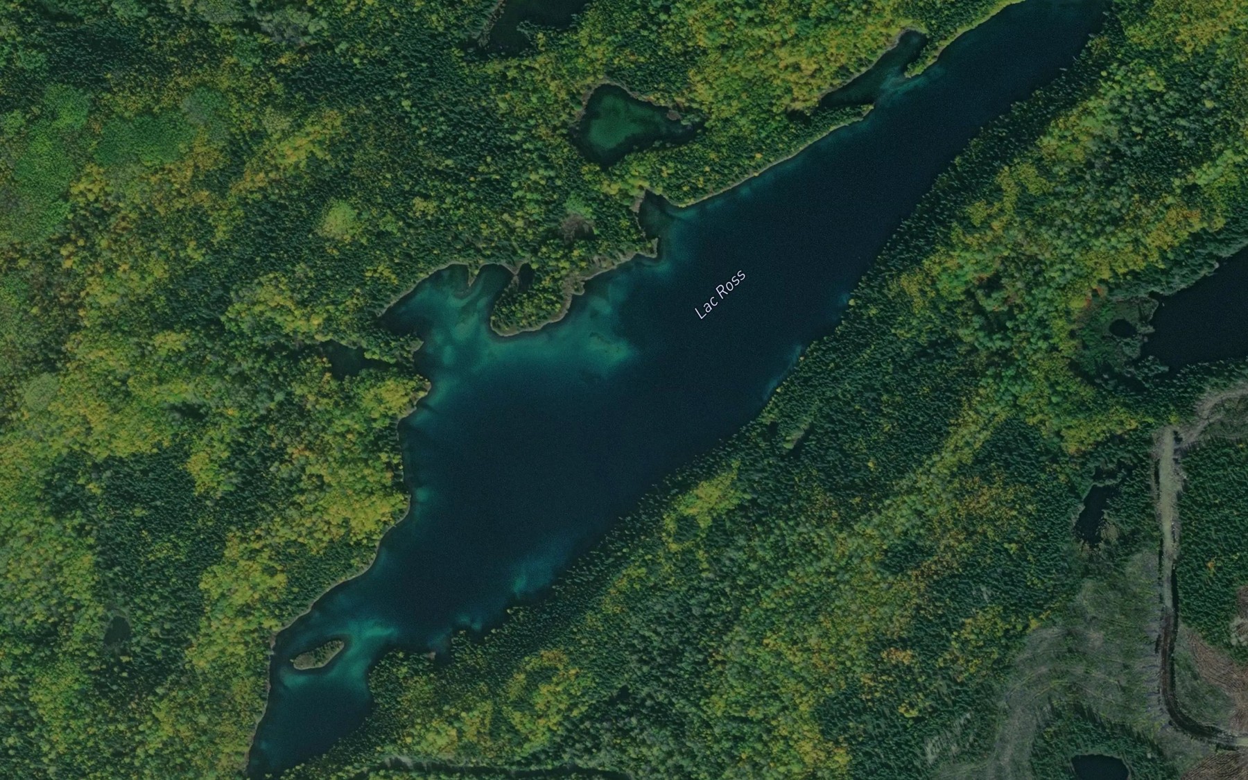 Satellite map of the Lac Ross