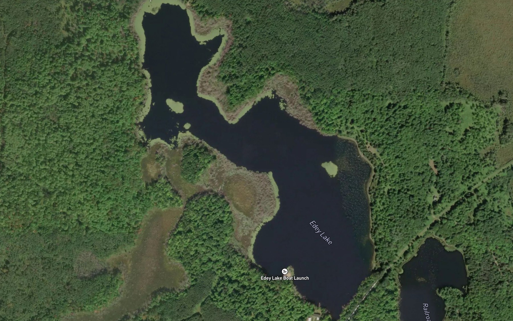 Satellite map of the Edey Lake