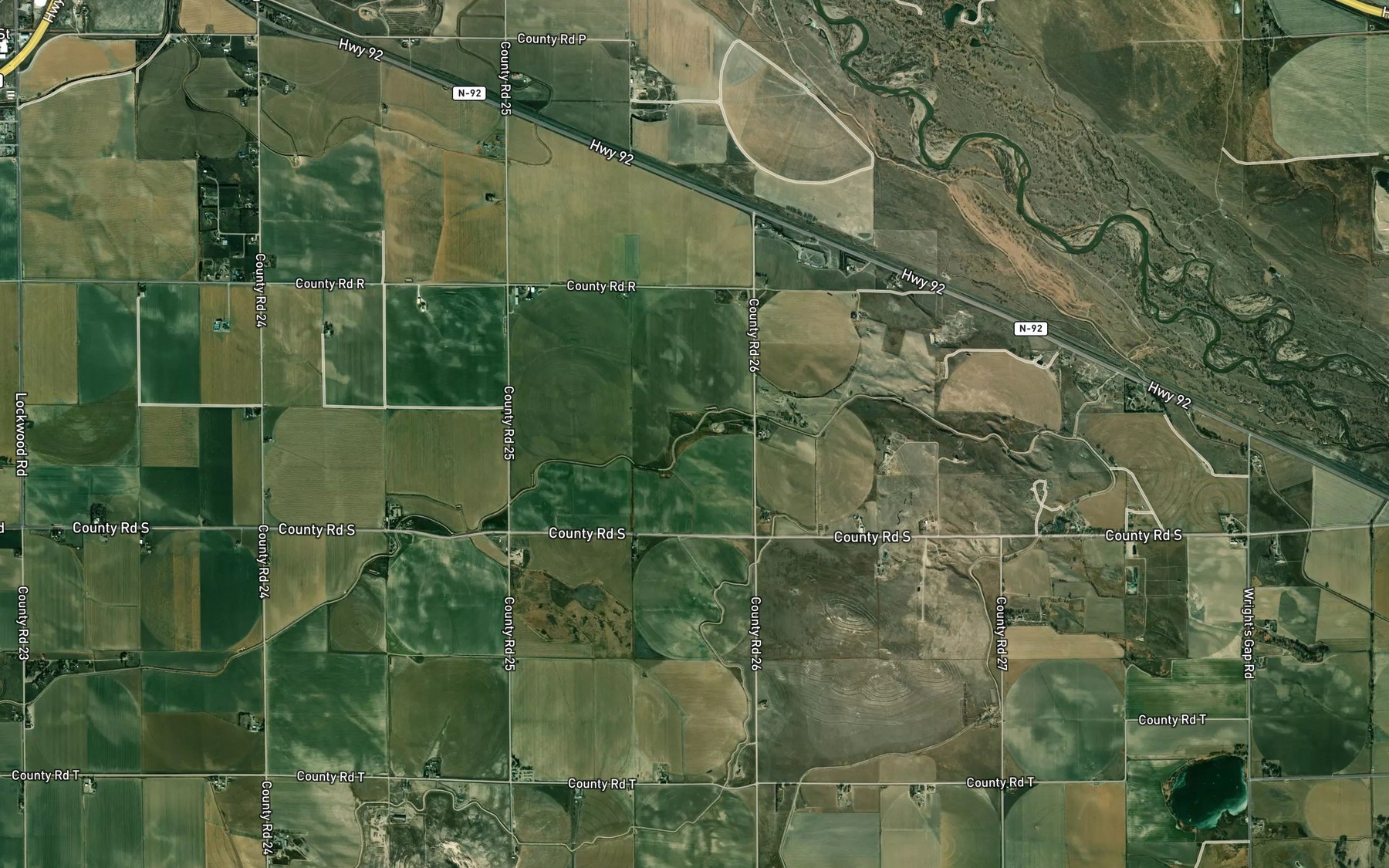 Satellite map of the Gering Canal