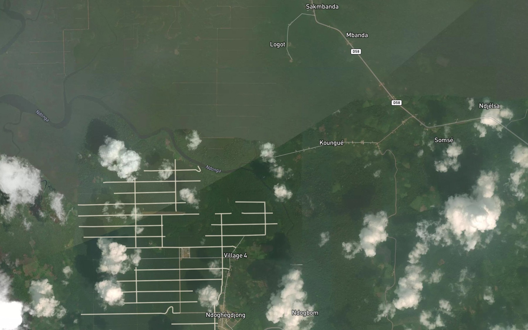 Satellite map of the Mbondo
