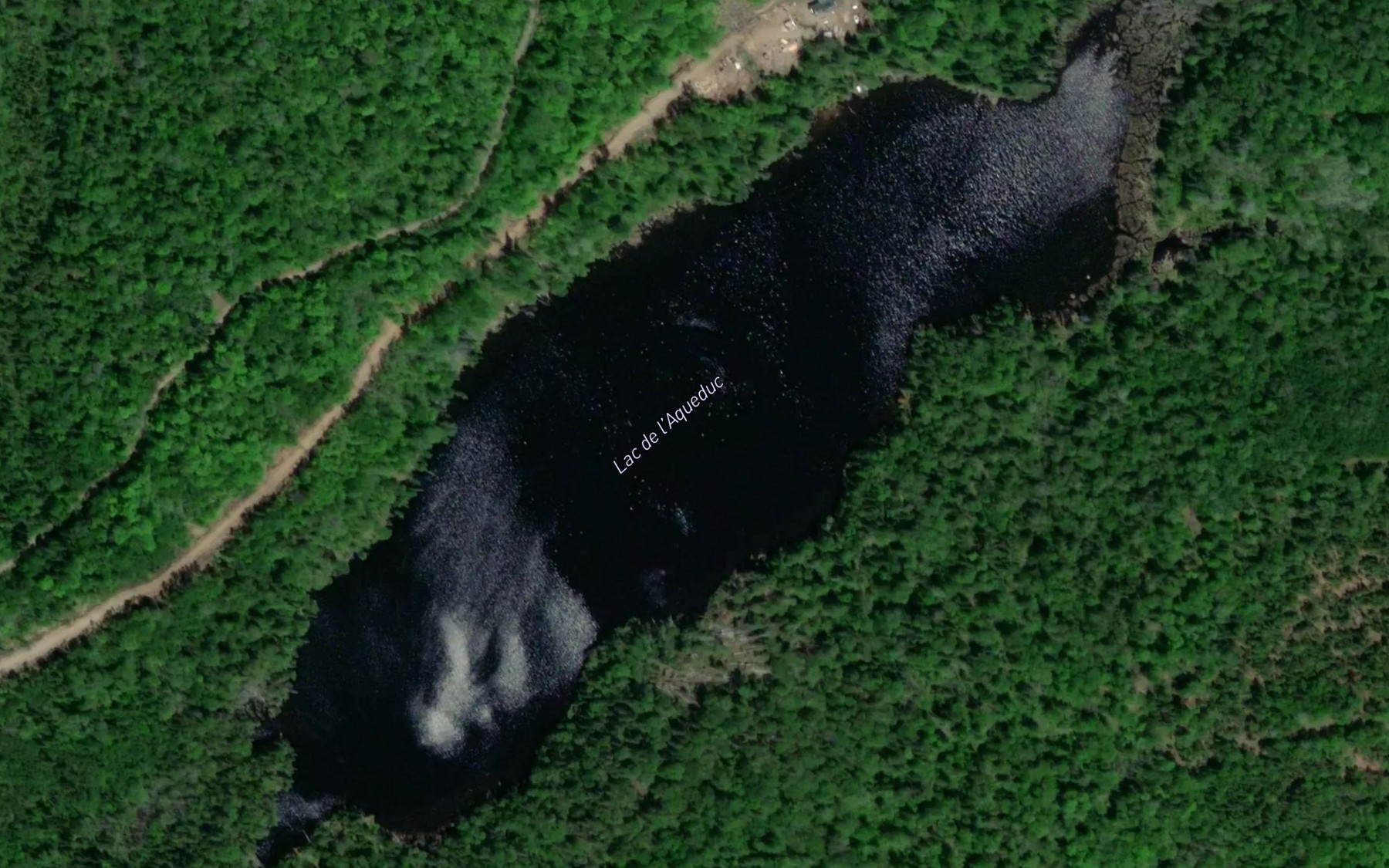 Satellite map of the Lac de l'Aqueduc