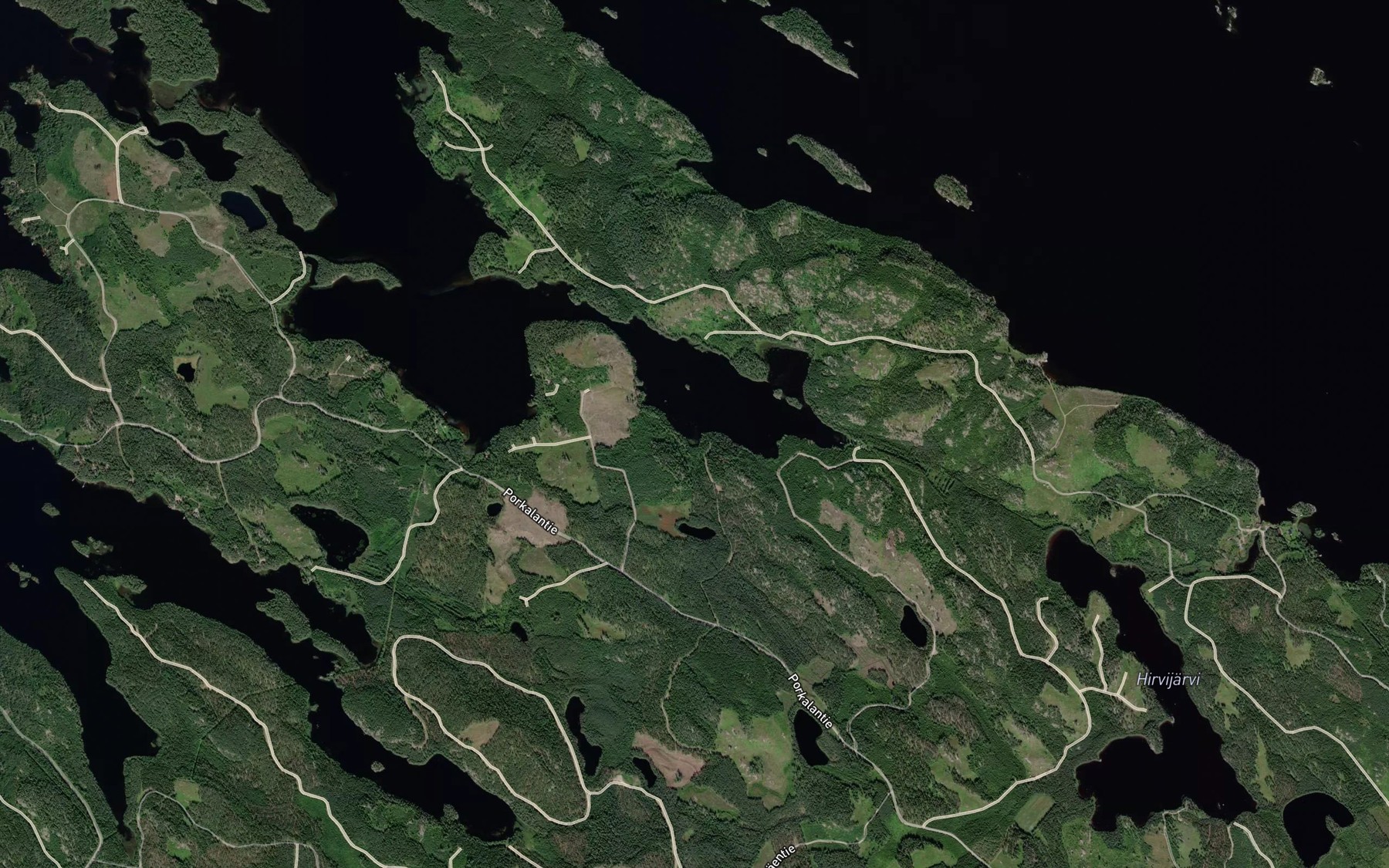 Satellite map of the Tyrskynlahti