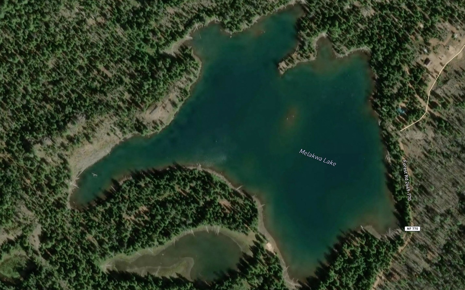 Satellite map of the Melakwa Lake