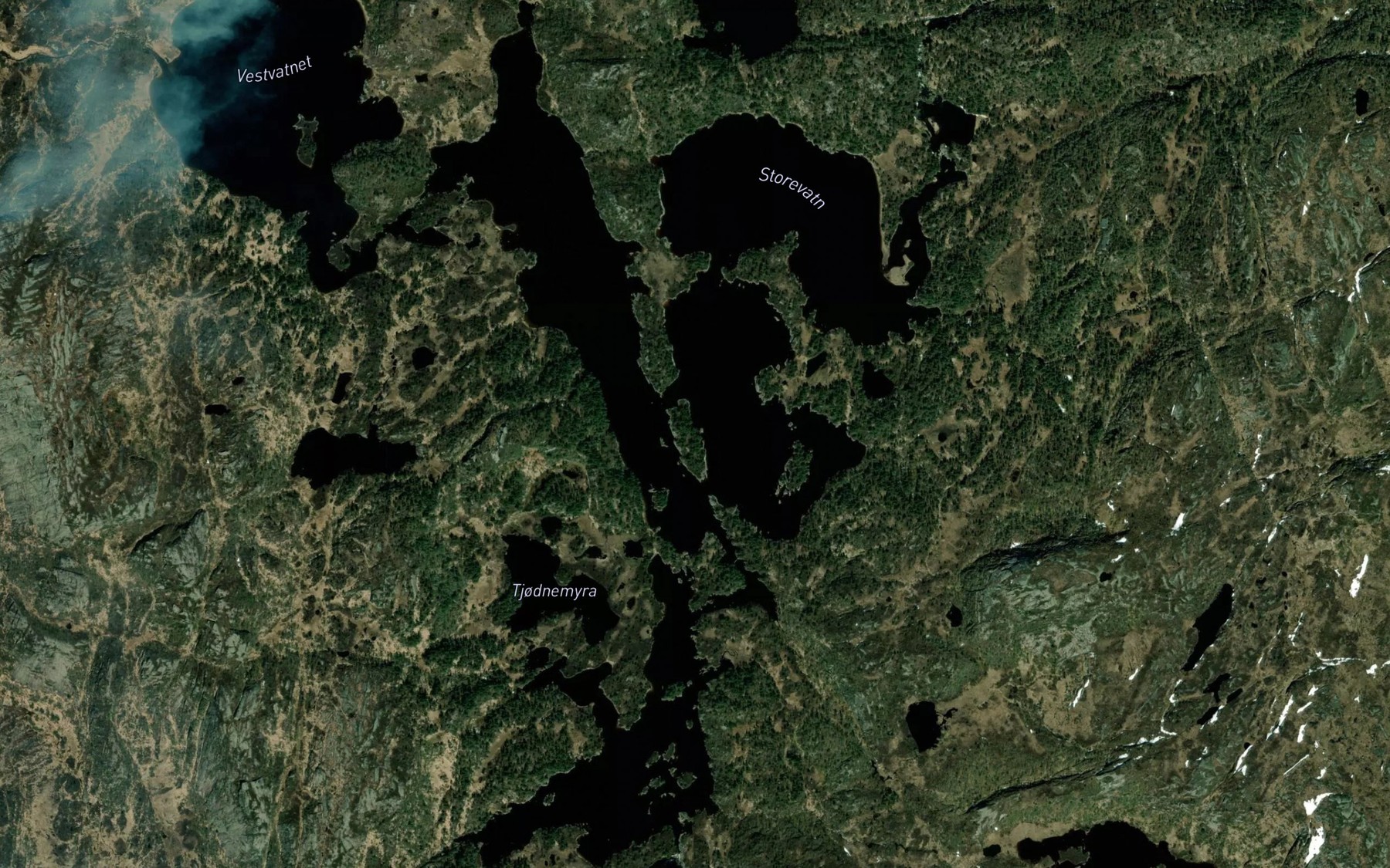 Satellite map of the Storevatnet