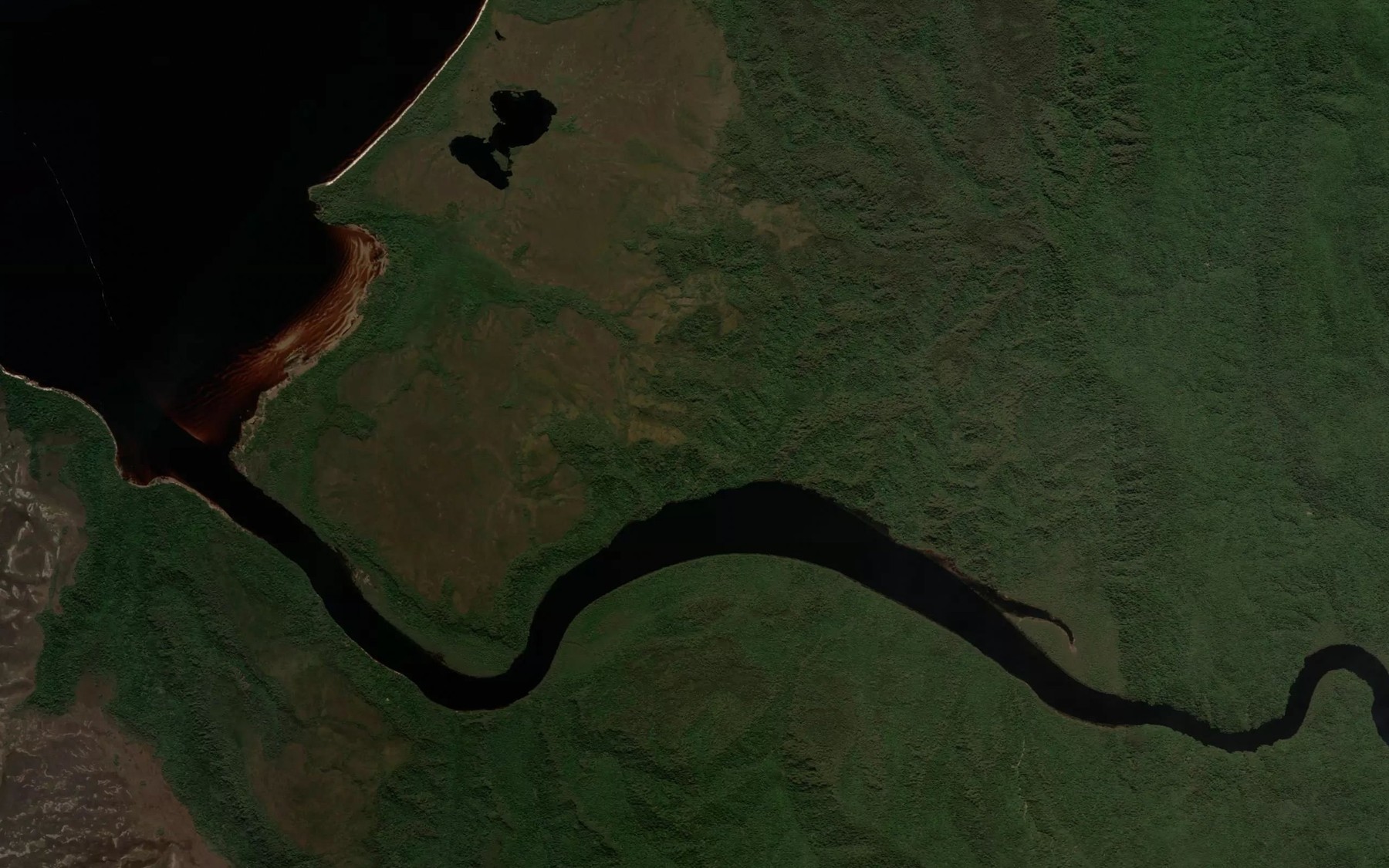 Satellite map of the Barnes Creek