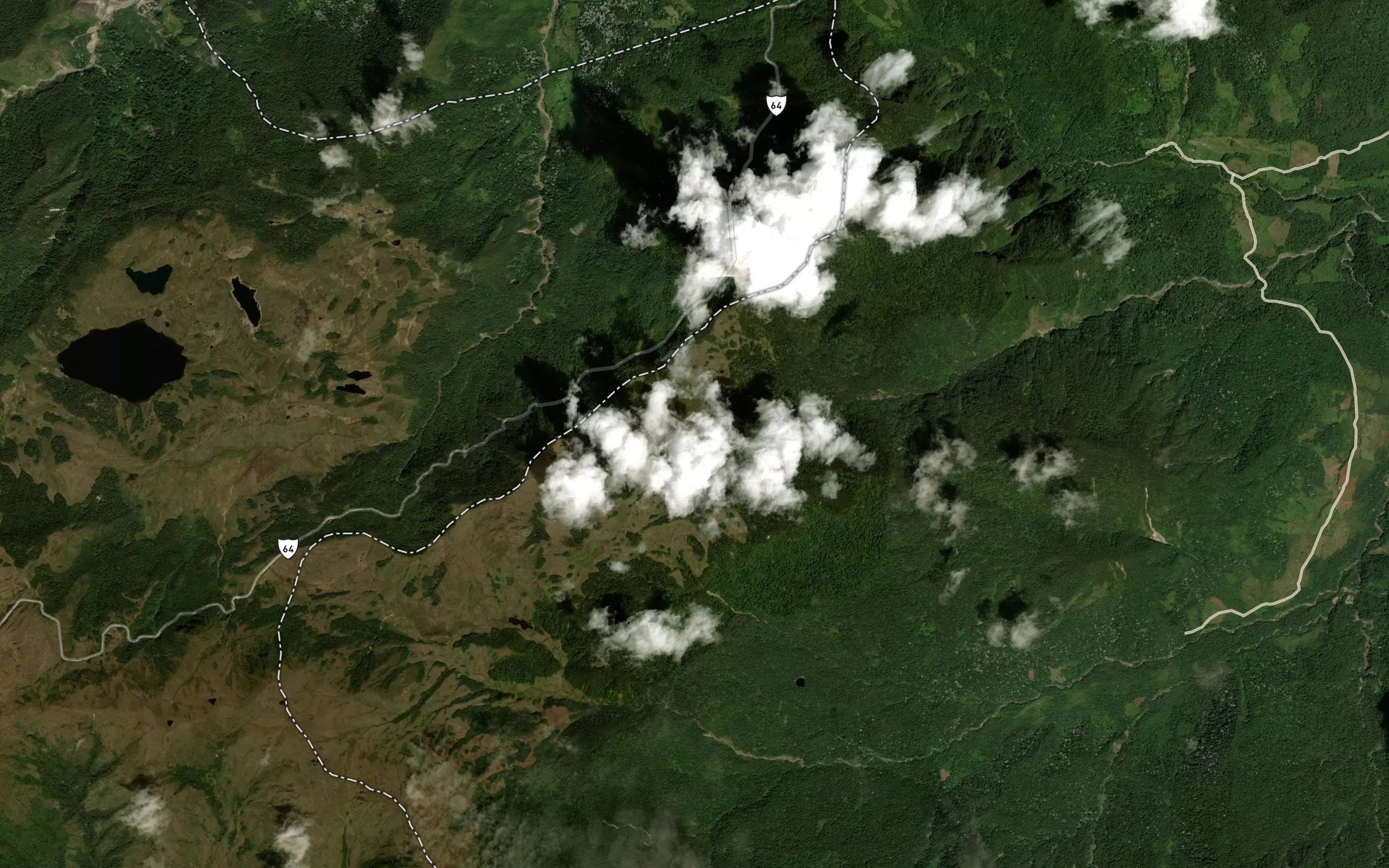 Satellite map of the Quebrada Las Marinas