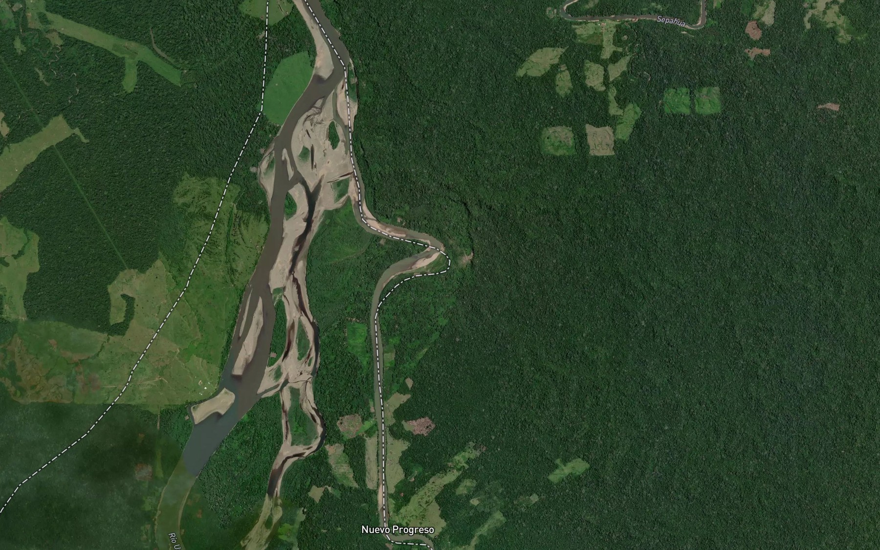 Satellite map of the Quebrada Ocote