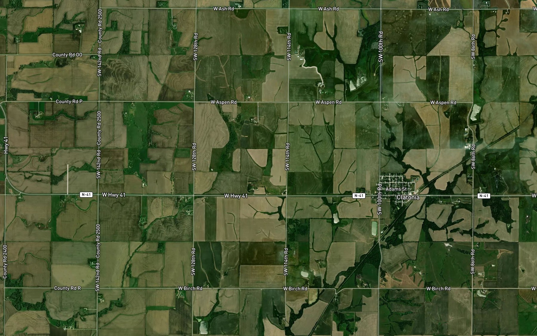 Satellite map of the Germer Reservoir Number 1