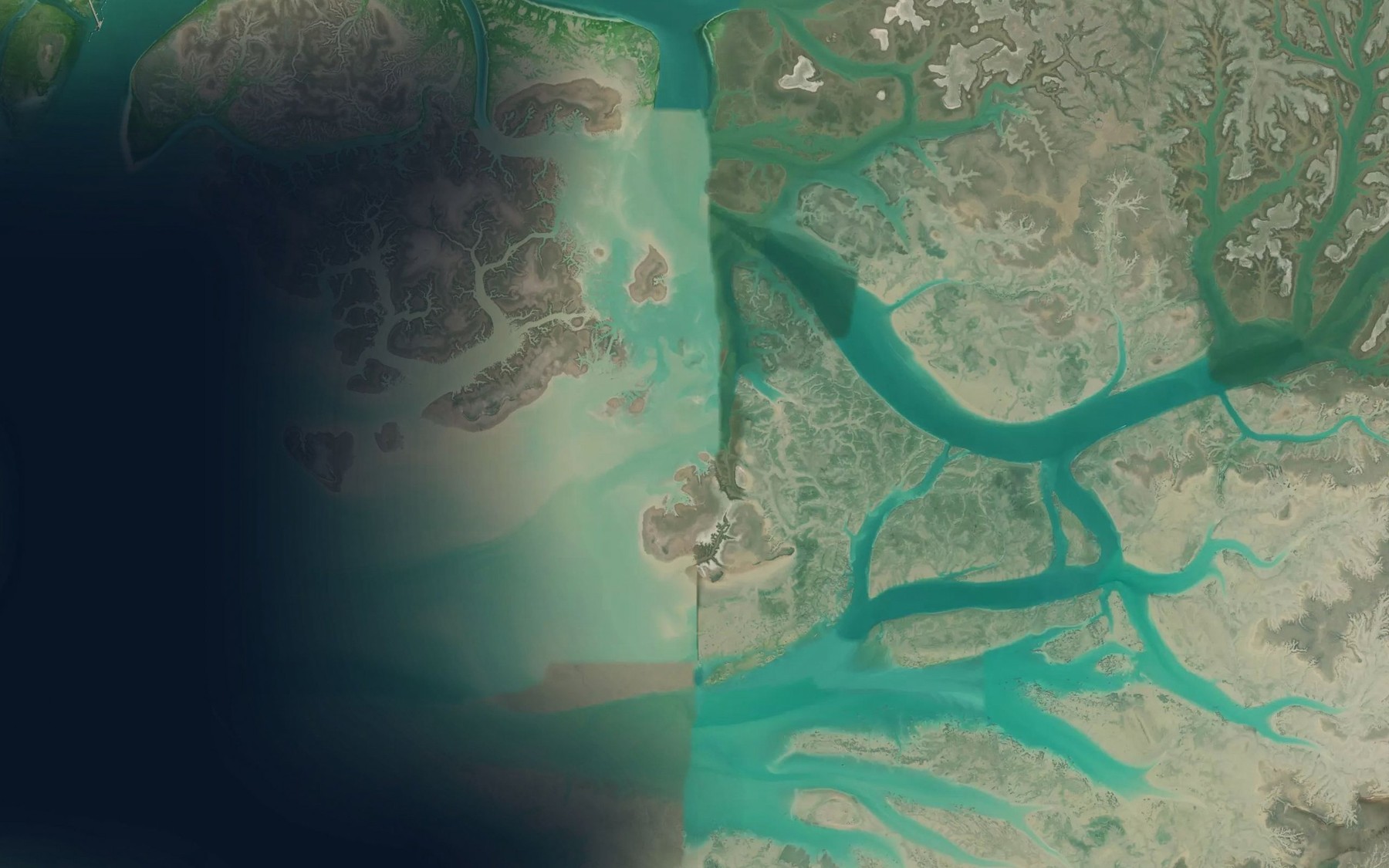 Satellite map of the Khowr-e Sangi Bozorg