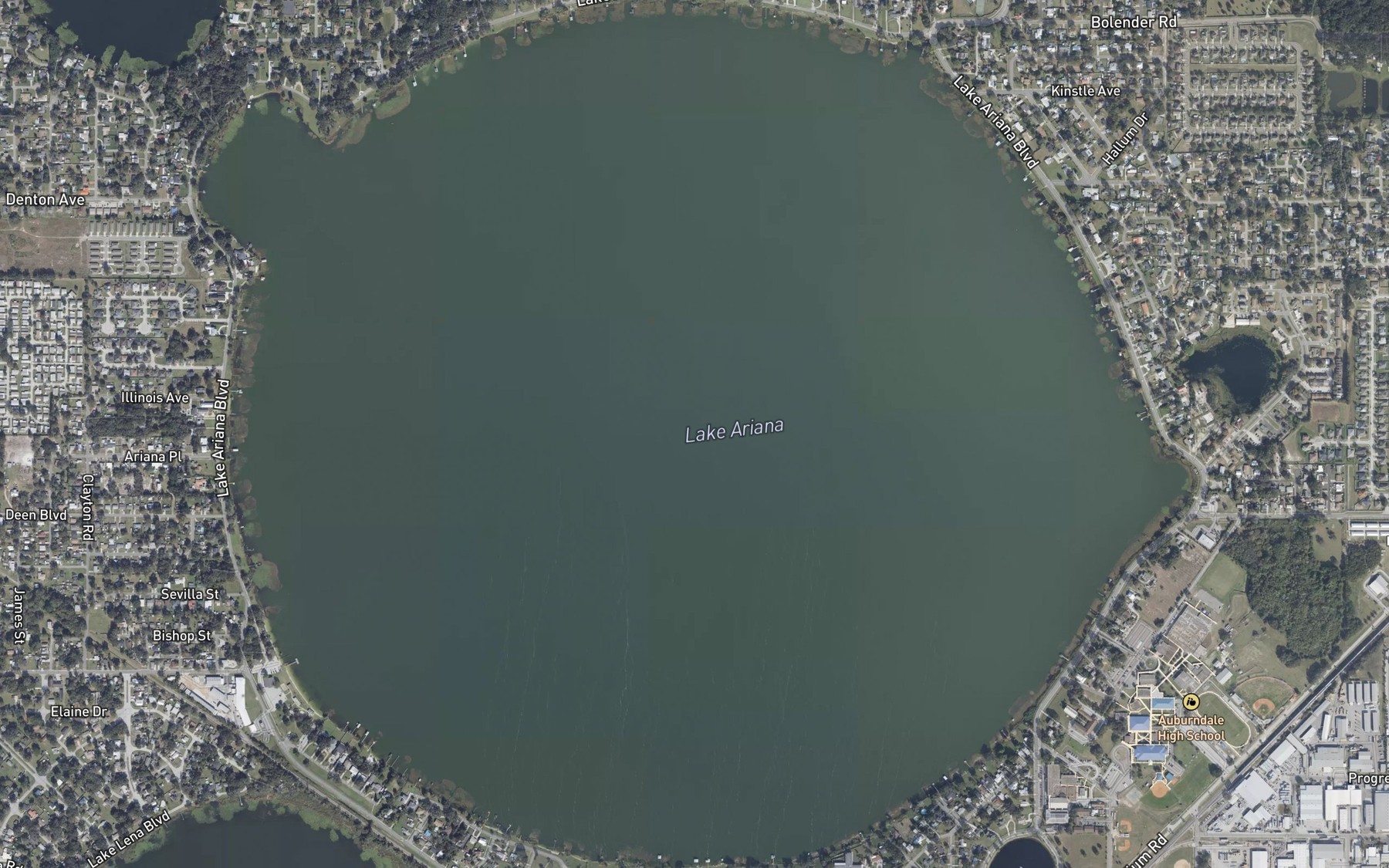 Satellite map of the Lake Ariana