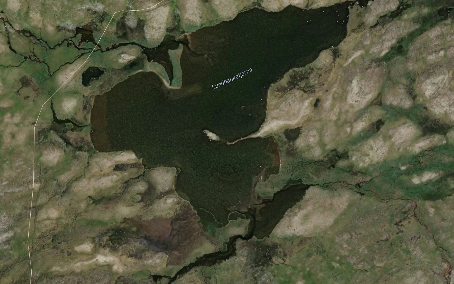 Satellite map of the Lundhauketjorni