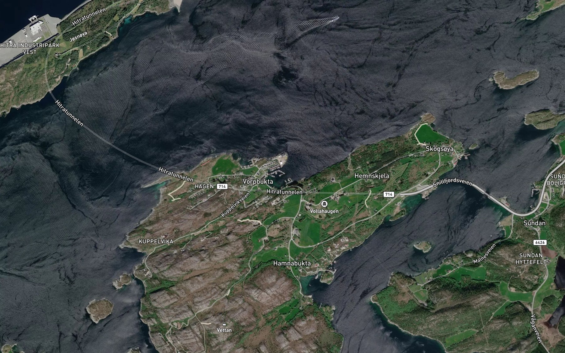 Satellite map of the Vorpbukta