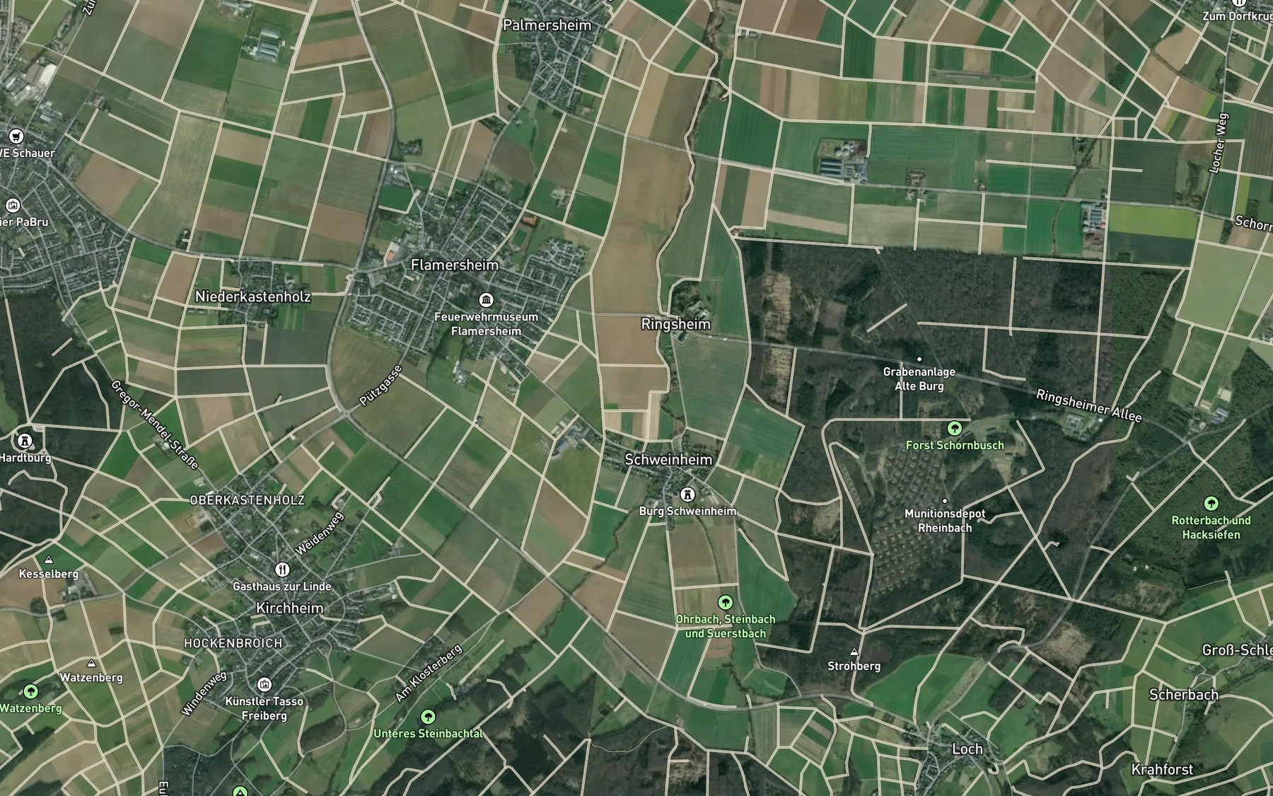 Satellite map of the Klosterbach