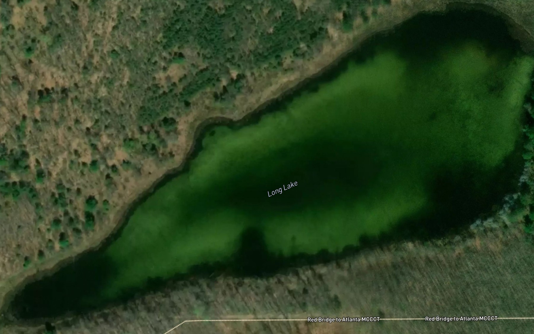 Satellite map of the Long Lake