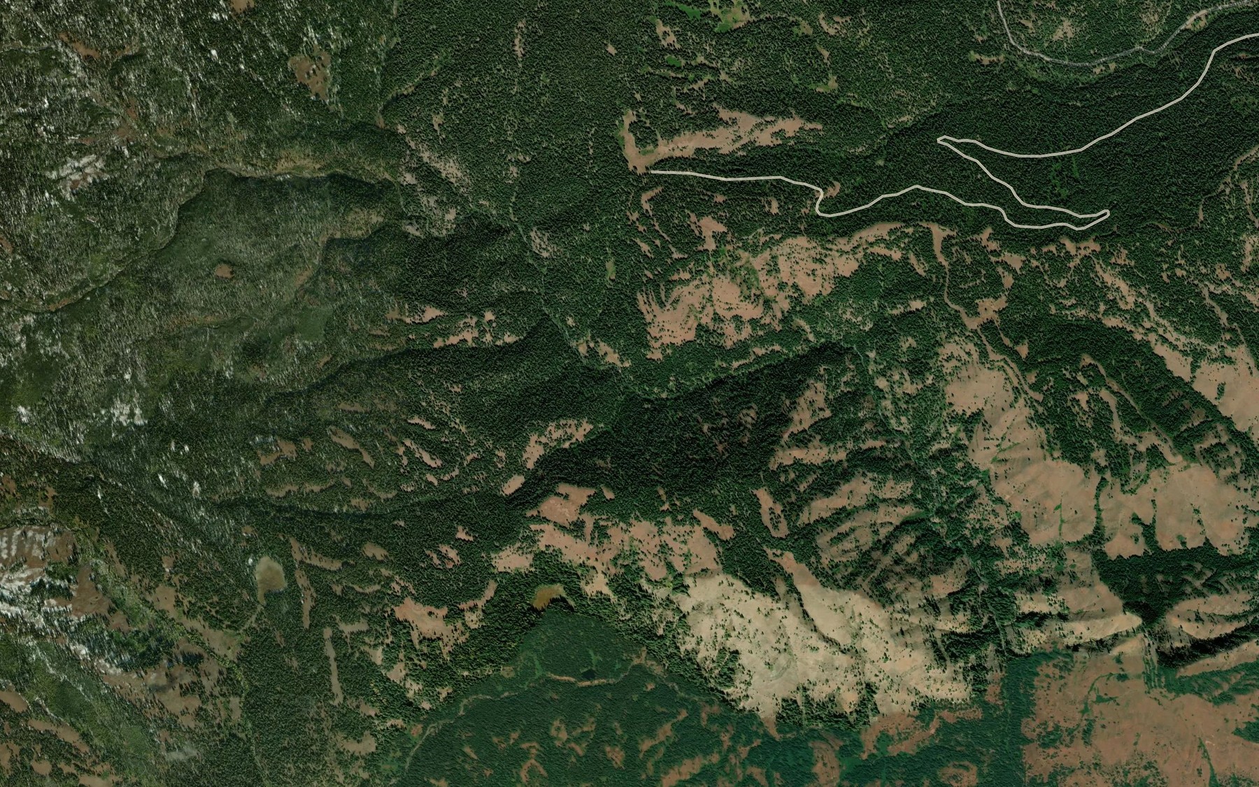 Satellite map of the Sheep Creek