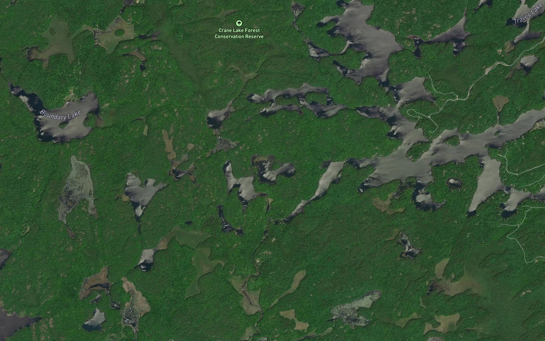 Satellite map of the Peanut Lake