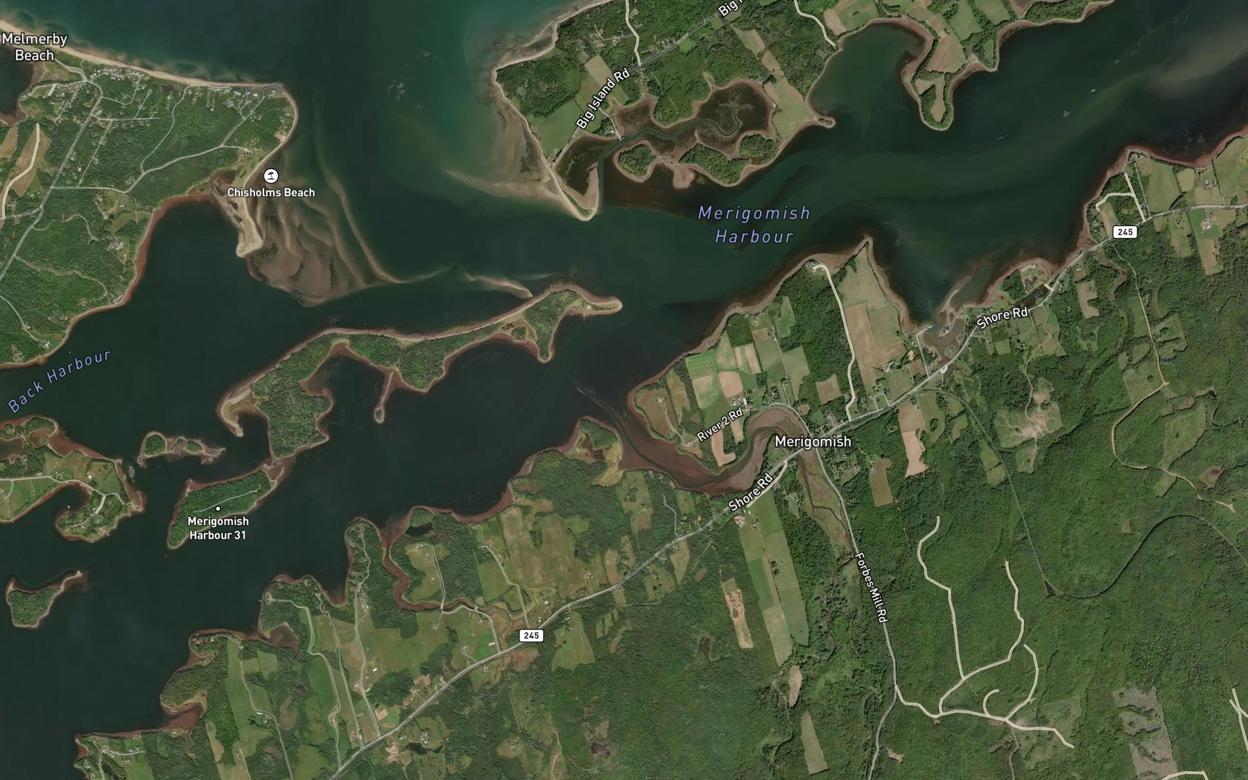 Satellite map of the French River